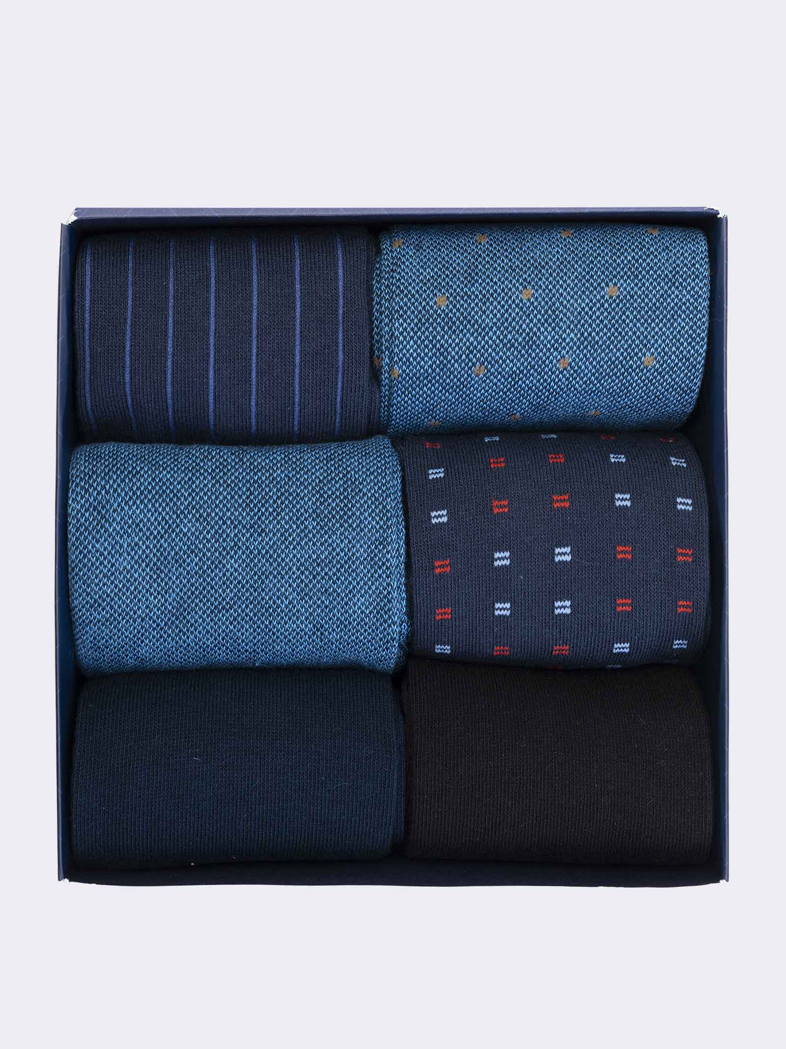 Scatola Regalo Calze Corte Uomo in Cotone Caldo, 6 Paia Fantasie Eleganti - Image 2
