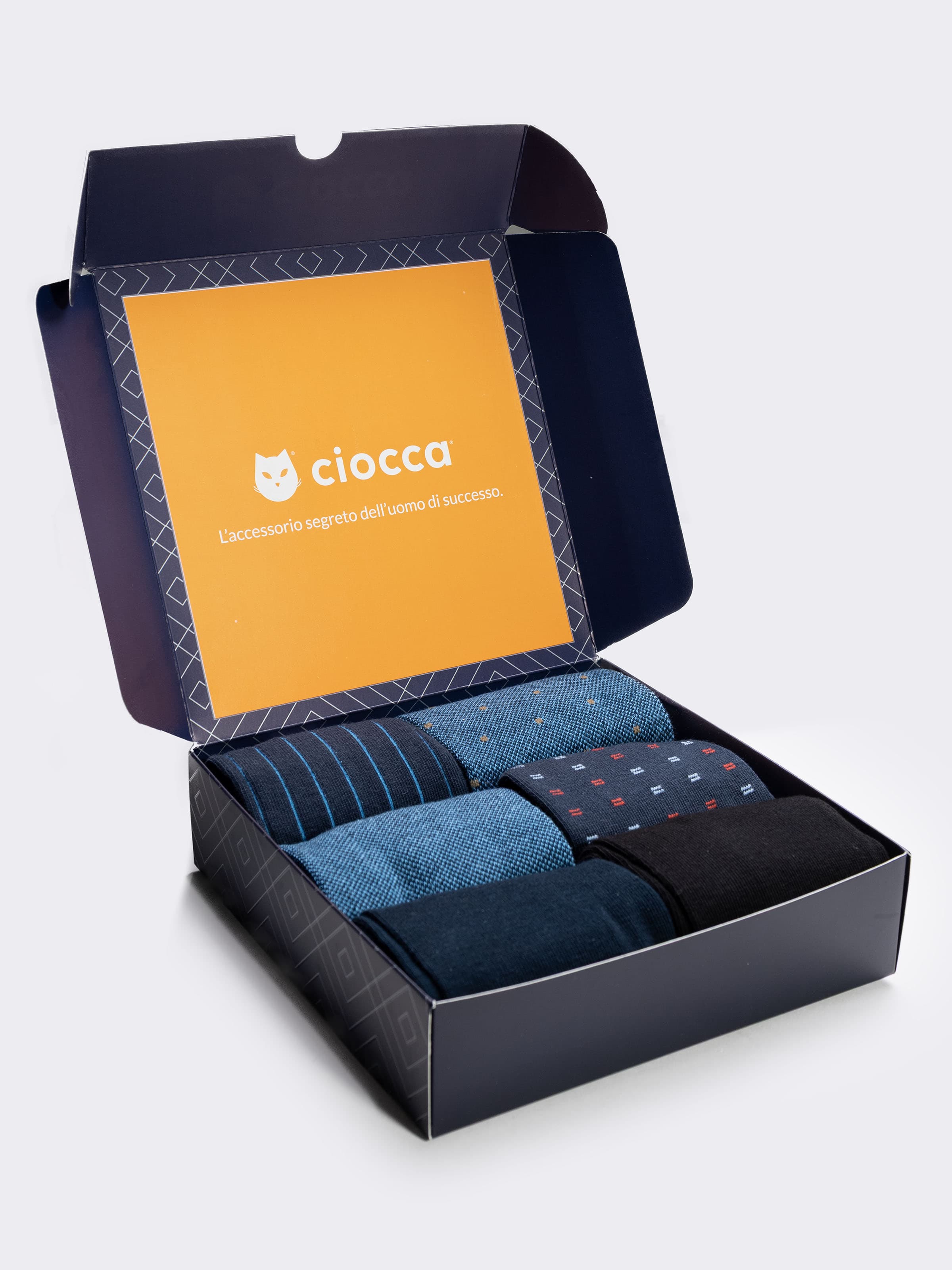 Scatola Regalo Calze Corte Uomo in Cotone Caldo, 6 Paia Fantasie Eleganti - Image 3