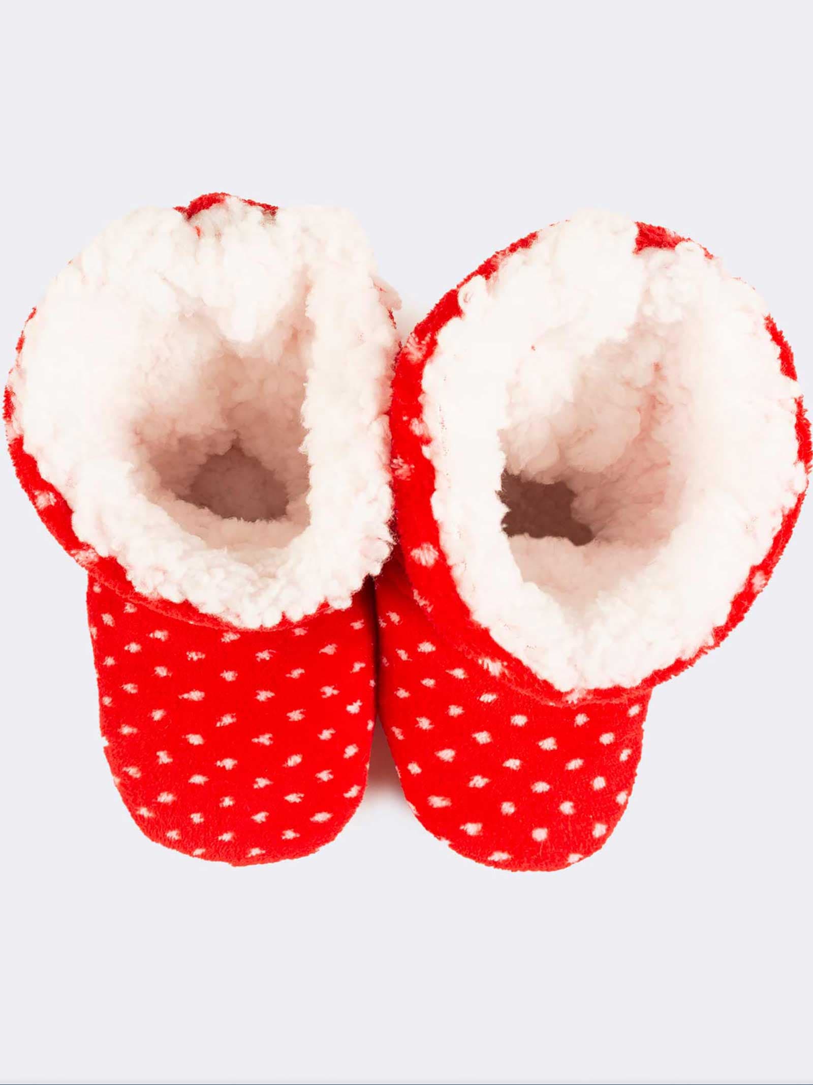 Pantofole a Stivaletto Natalizie per Neonato con Motivo a Pois - Image 2