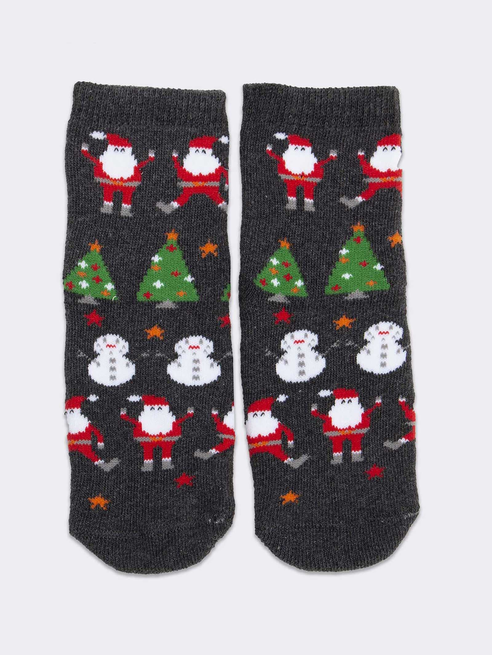 Calzini Natalizi per Neonato - Calze Corte Festive in Morbido Cotone - Image 1