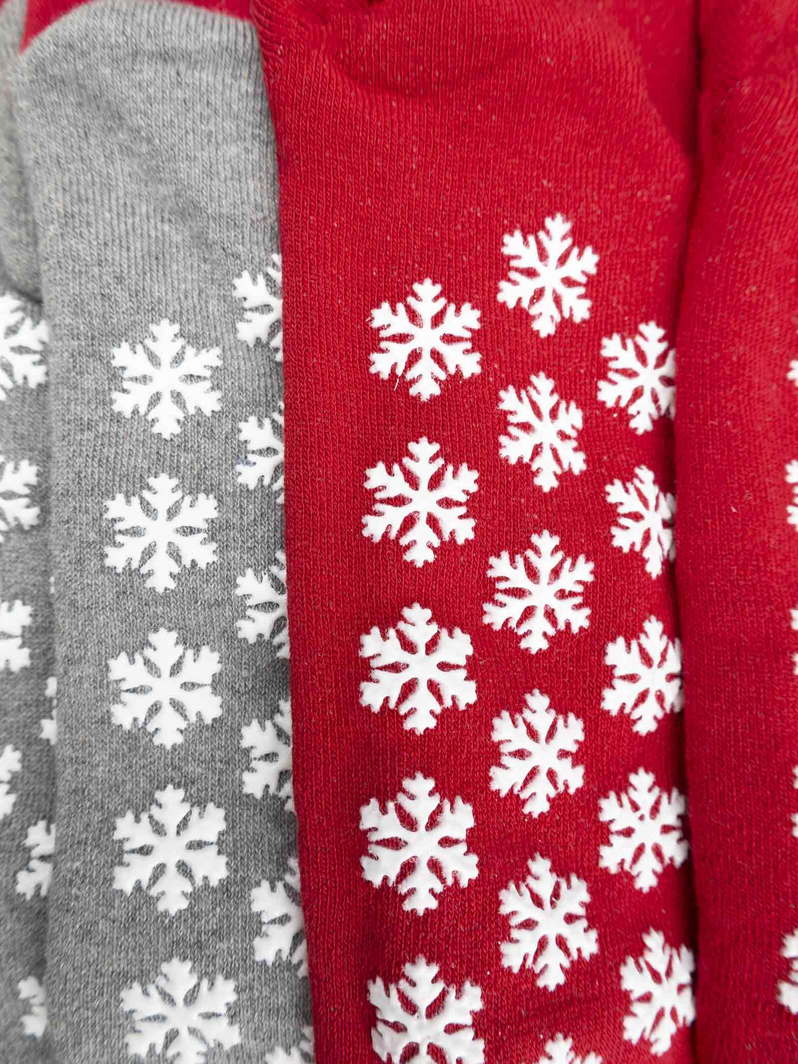 Calze Corte Uomo Natalizie Design Tropicale con Babbo Natale - Image 2
