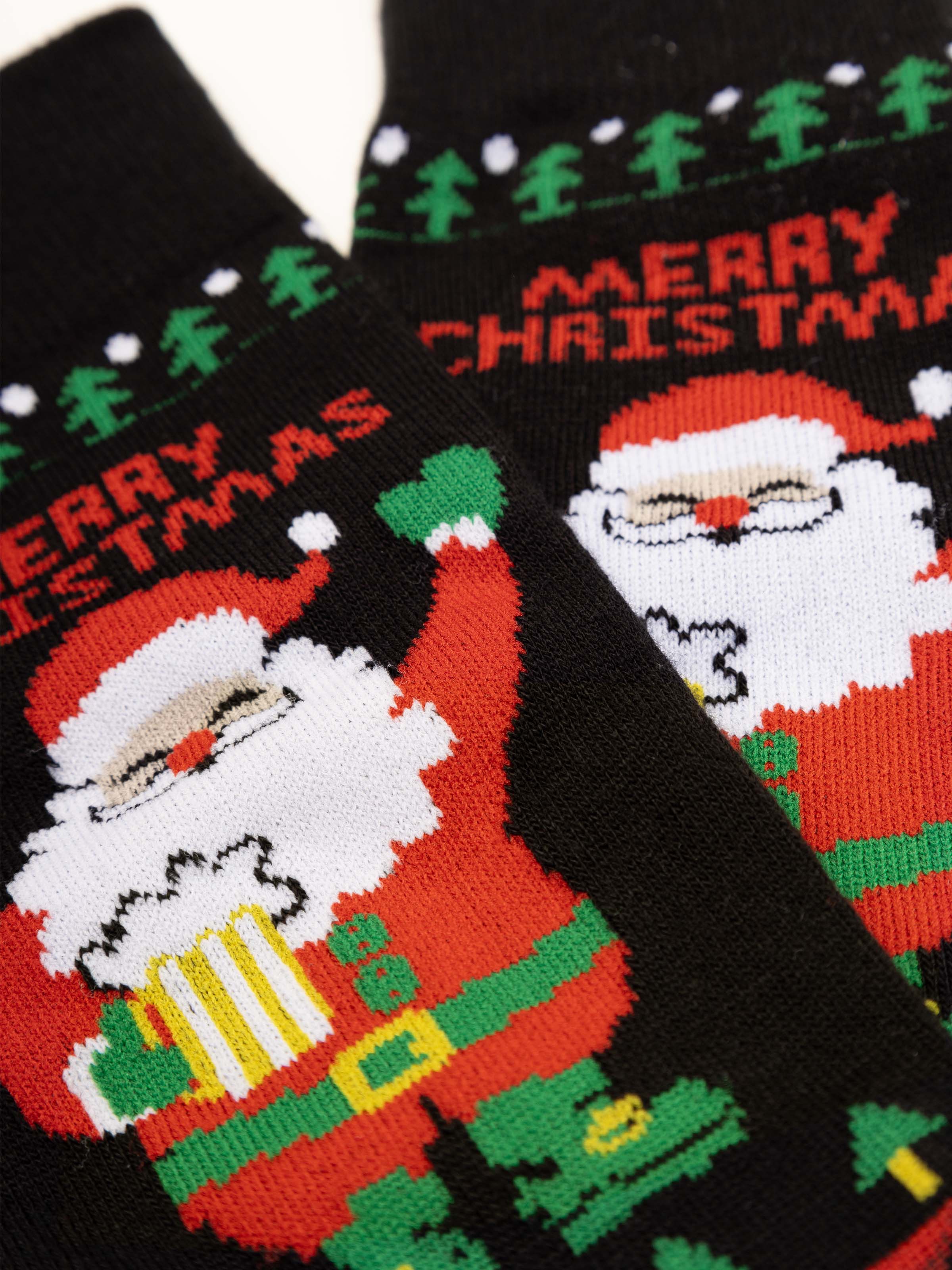 Calze Corte Uomo Natalizie - Mix di Fantasie Festive - Image 4
