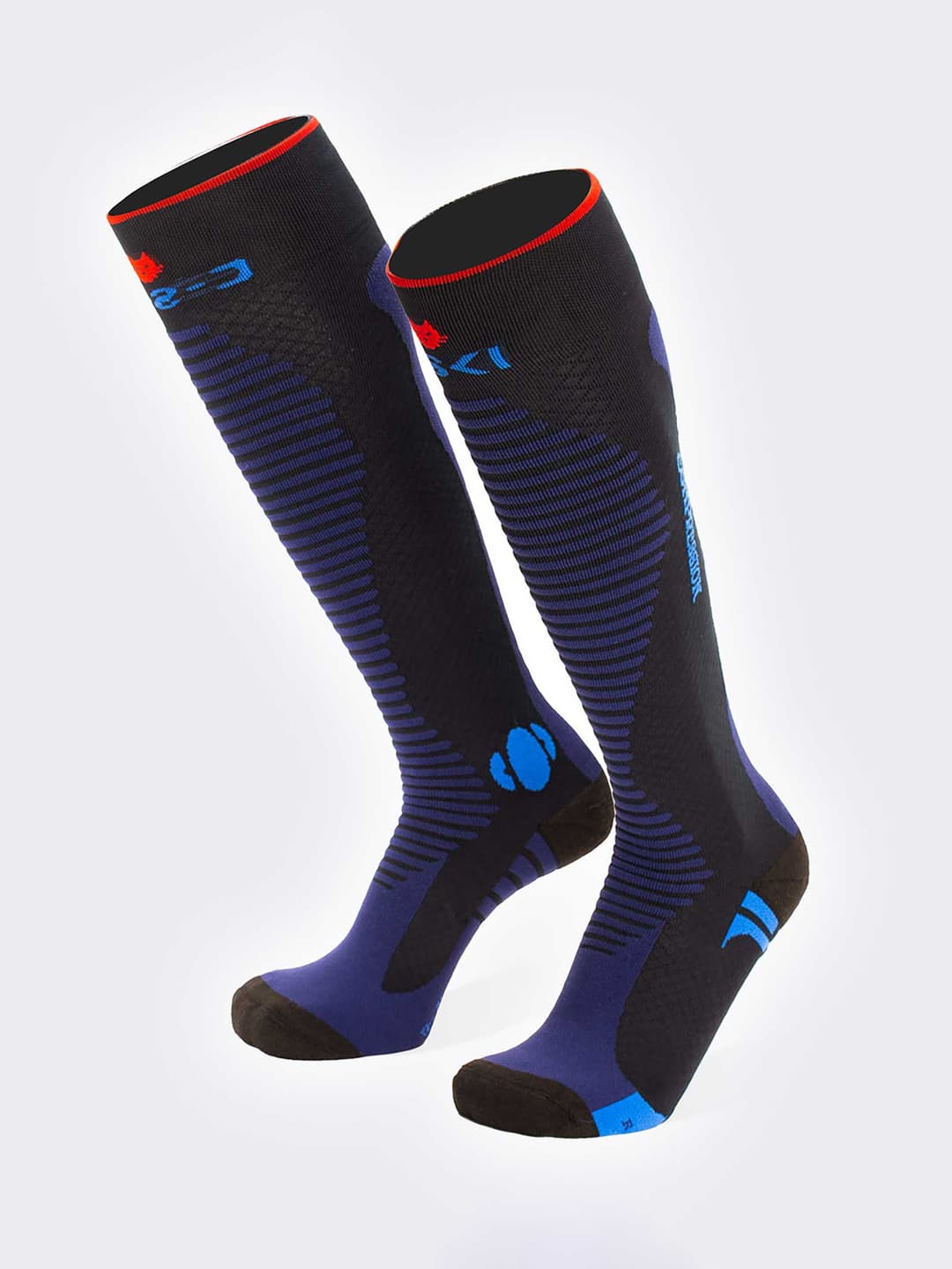Calze Lunghe da Sci 3D compression in Dryarn  - Blu