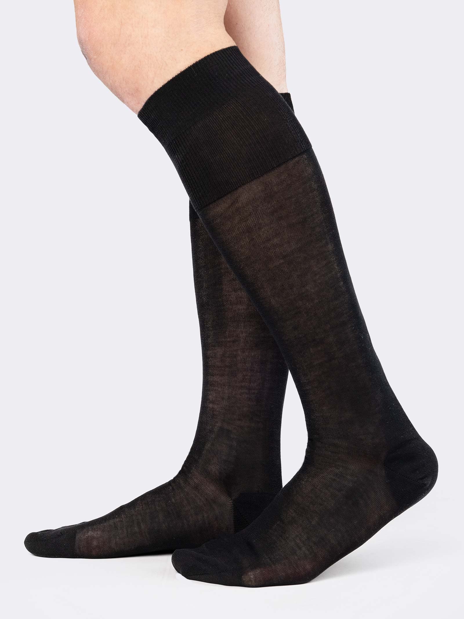 Calze Lunghe Uomo in Cotone Filo Scozia - 6 paia - Eleganti e Traspiranti - Image 1