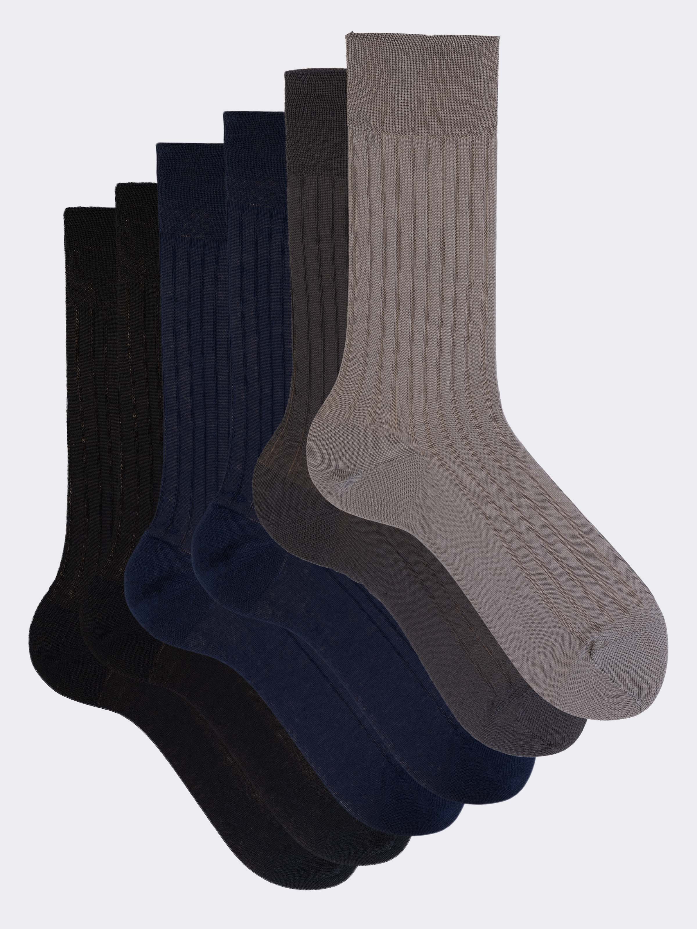 6 Paia Calze Corte Uomo Cotone - Costa Larga - Comfort Quotidiano