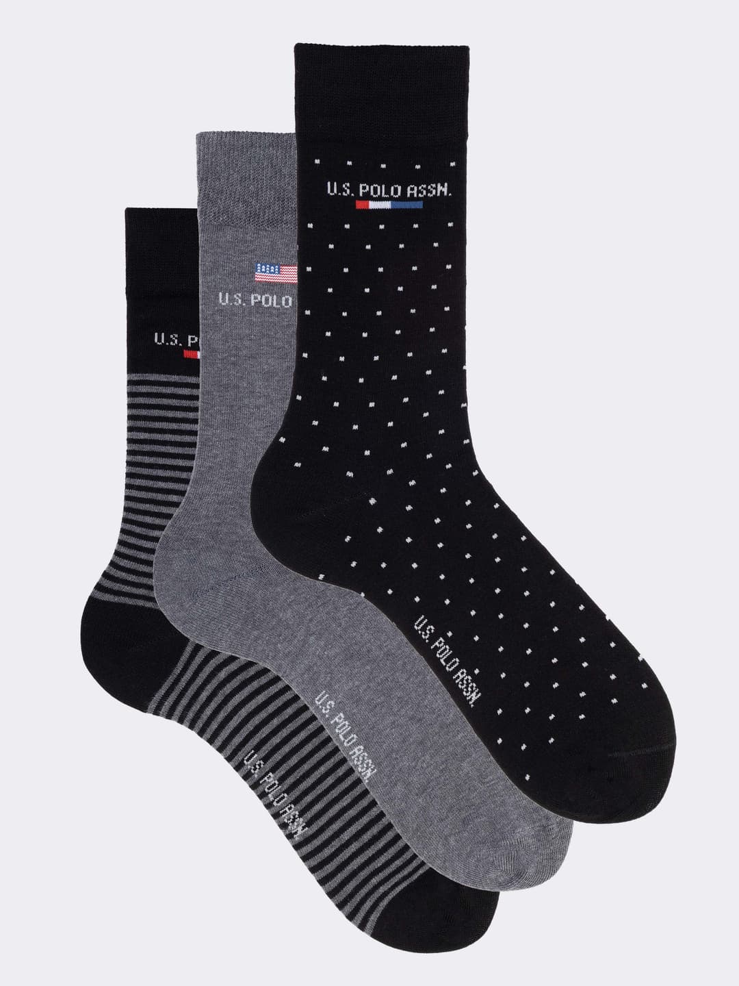 Calze Uomo U.S. POLO ASSN. Corte Fantasia - Scatola 3 Paia
