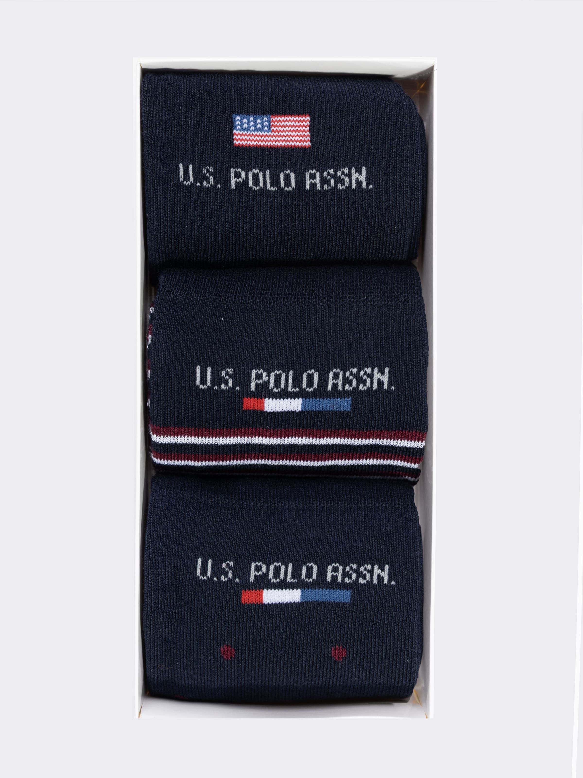 Calze Uomo U.S. POLO ASSN. Lunghe Fantasia - Scatola 3 Paia - Image 3