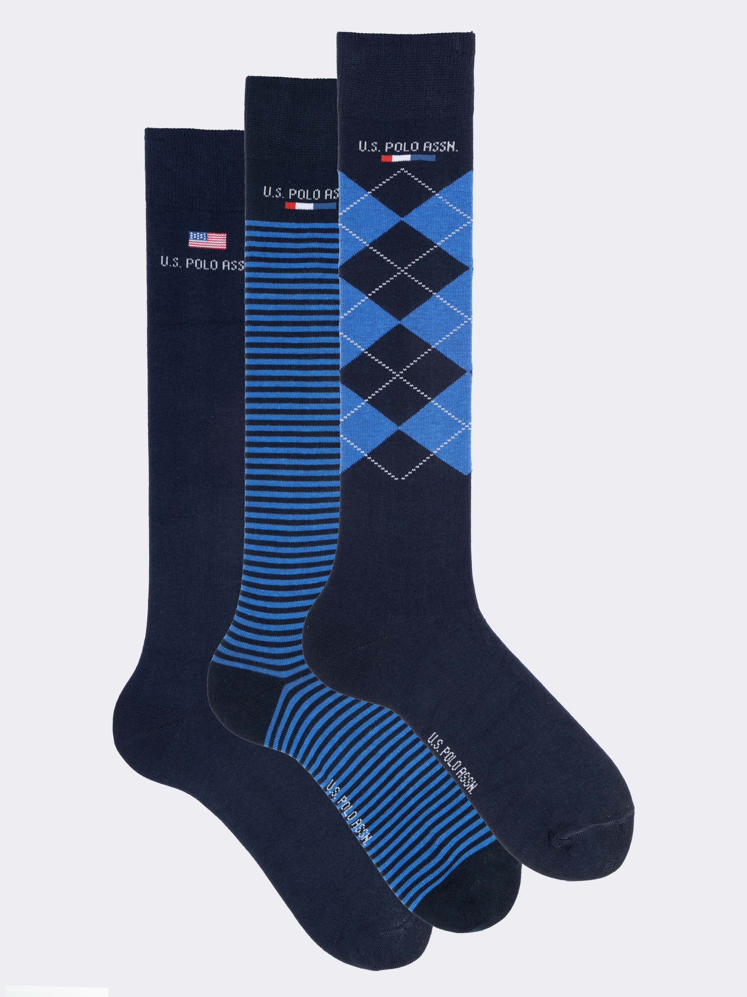 Calze Uomo U.S. POLO ASSN. Lunghe Fantasia - Scatola 3 Paia - Image 1