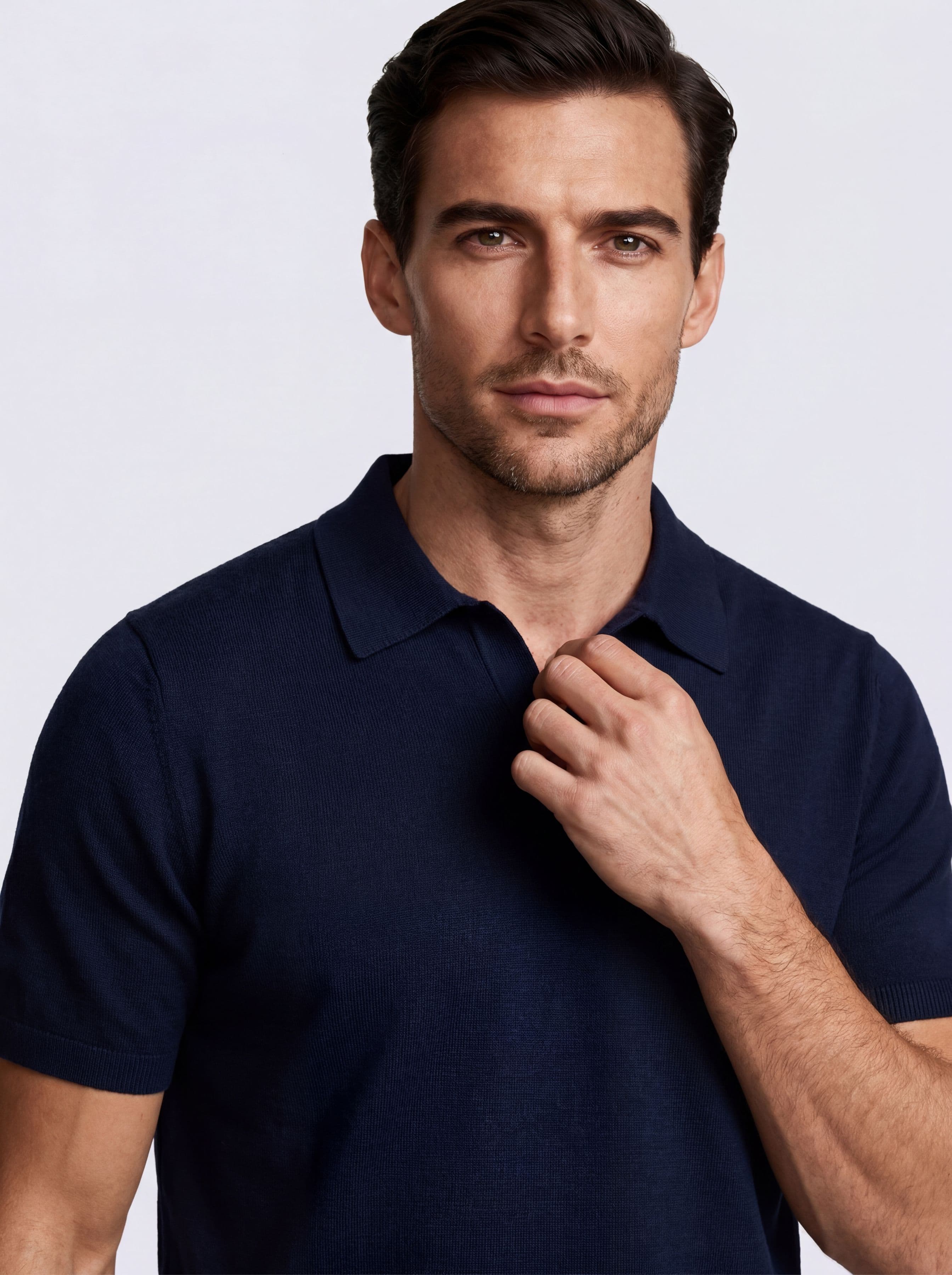 Polo a Maglia Maniche Corte in Cotone Made in Italy - Image 3