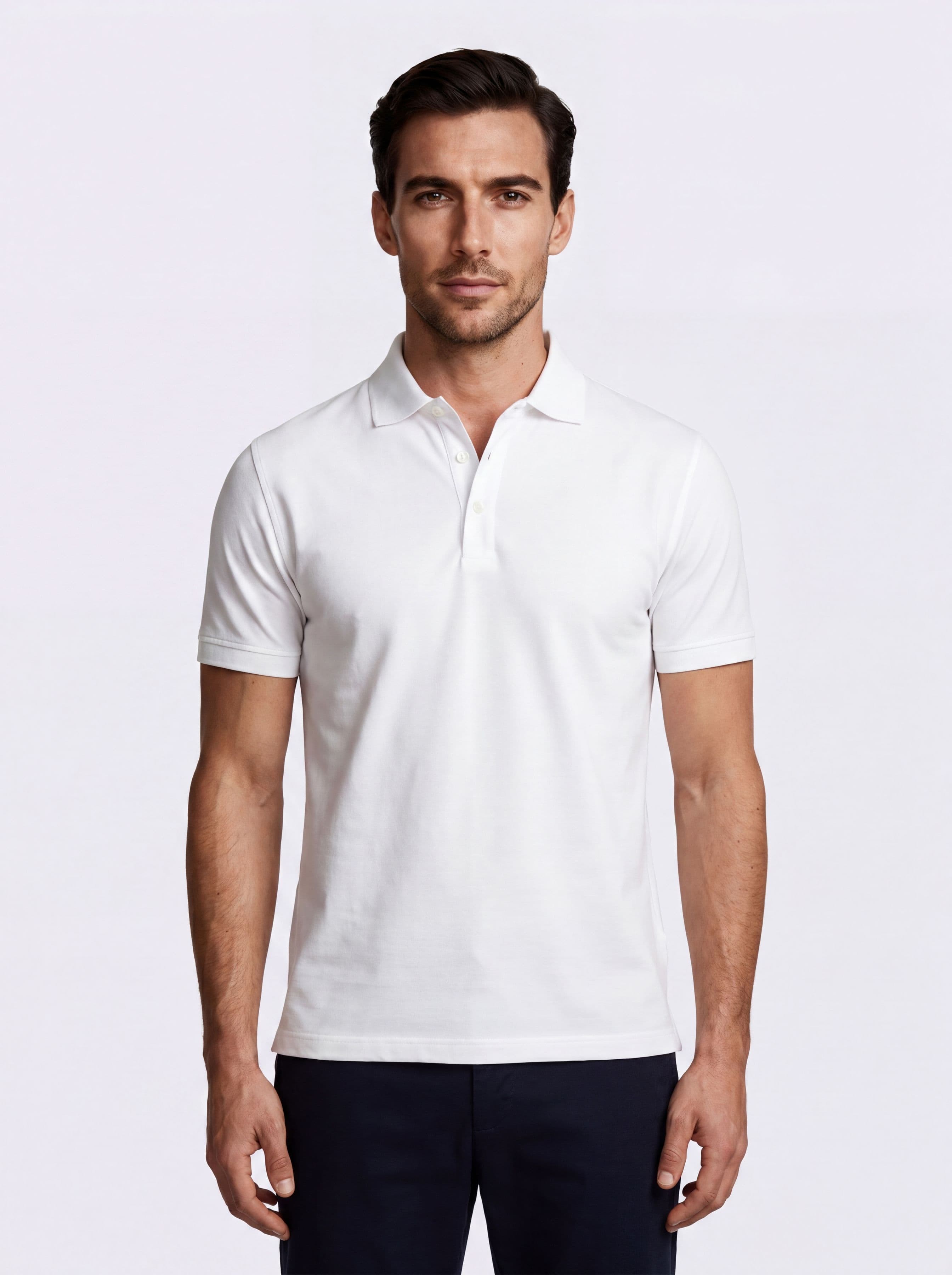 Polo Uomo Manica Corta Piquet Stone Wash Made in Italy