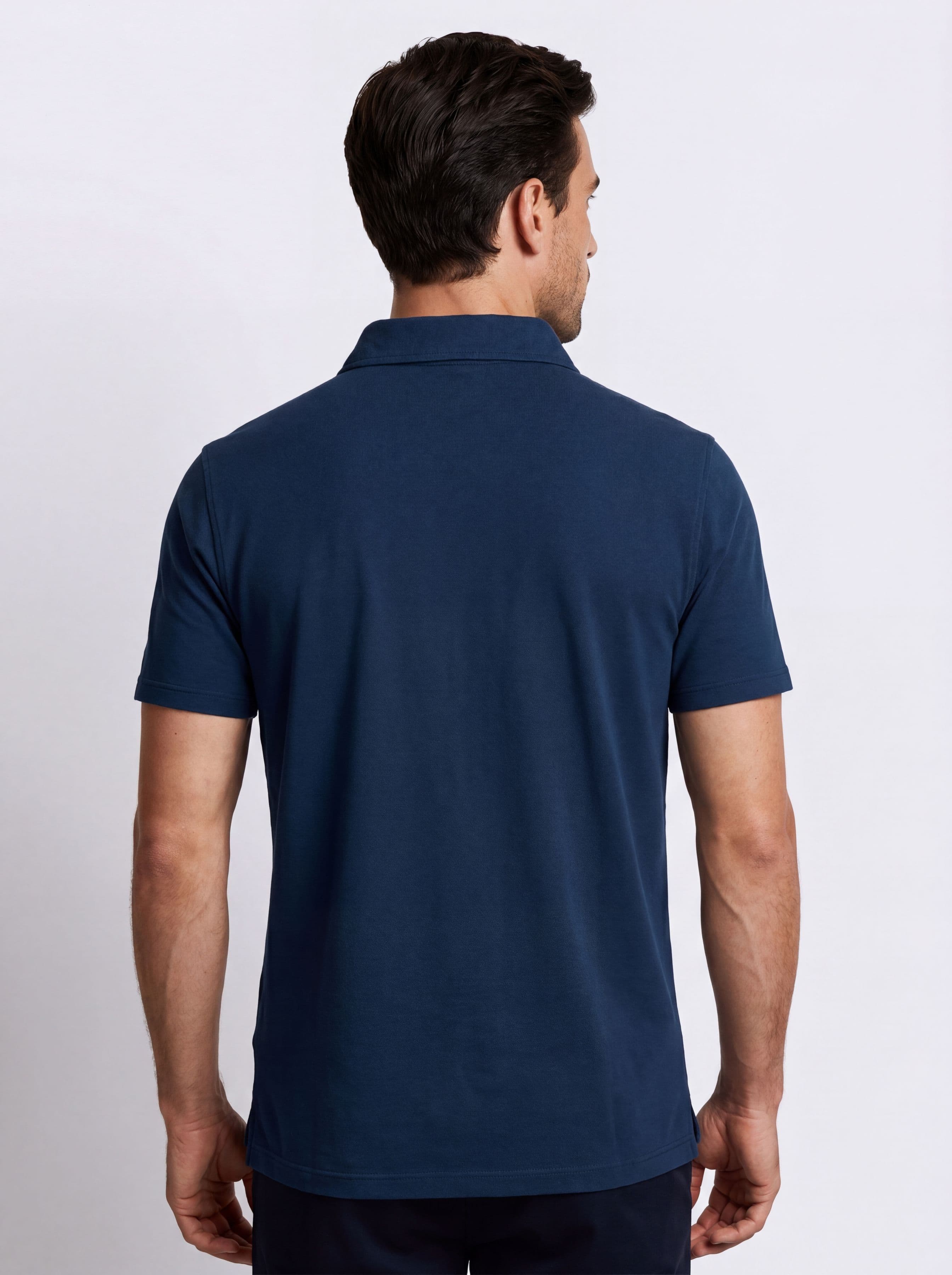 Polo Uomo Manica Corta Piquet Stone Wash Made in Italy - Image 2