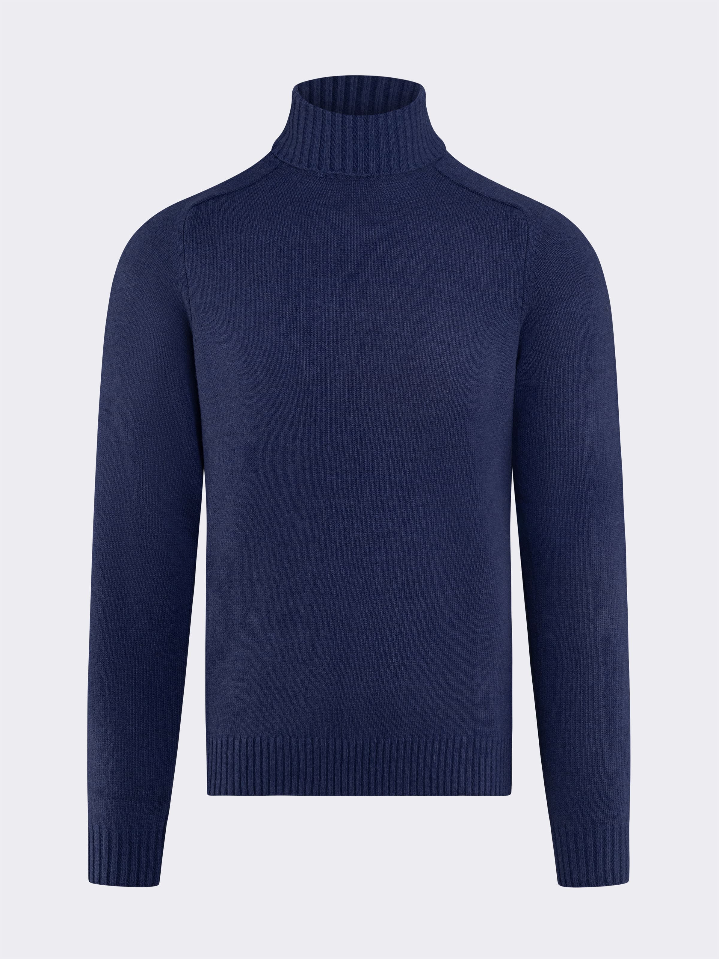 Dolcevita uomo manica lunga con dettagli a Coste in misto Cashmere - Image 4