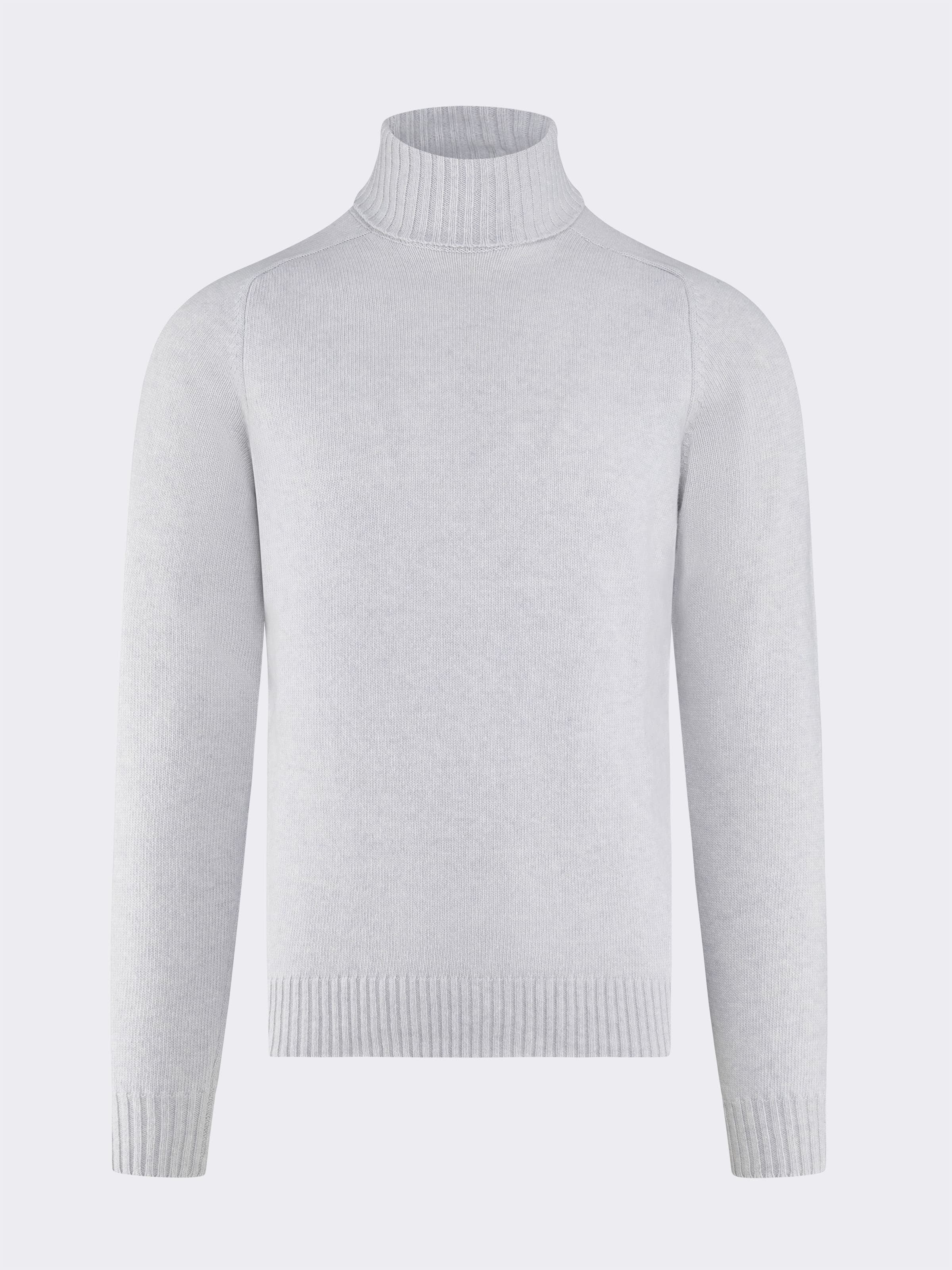 Dolcevita uomo manica lunga con dettagli a Coste in misto Cashmere - Image 4
