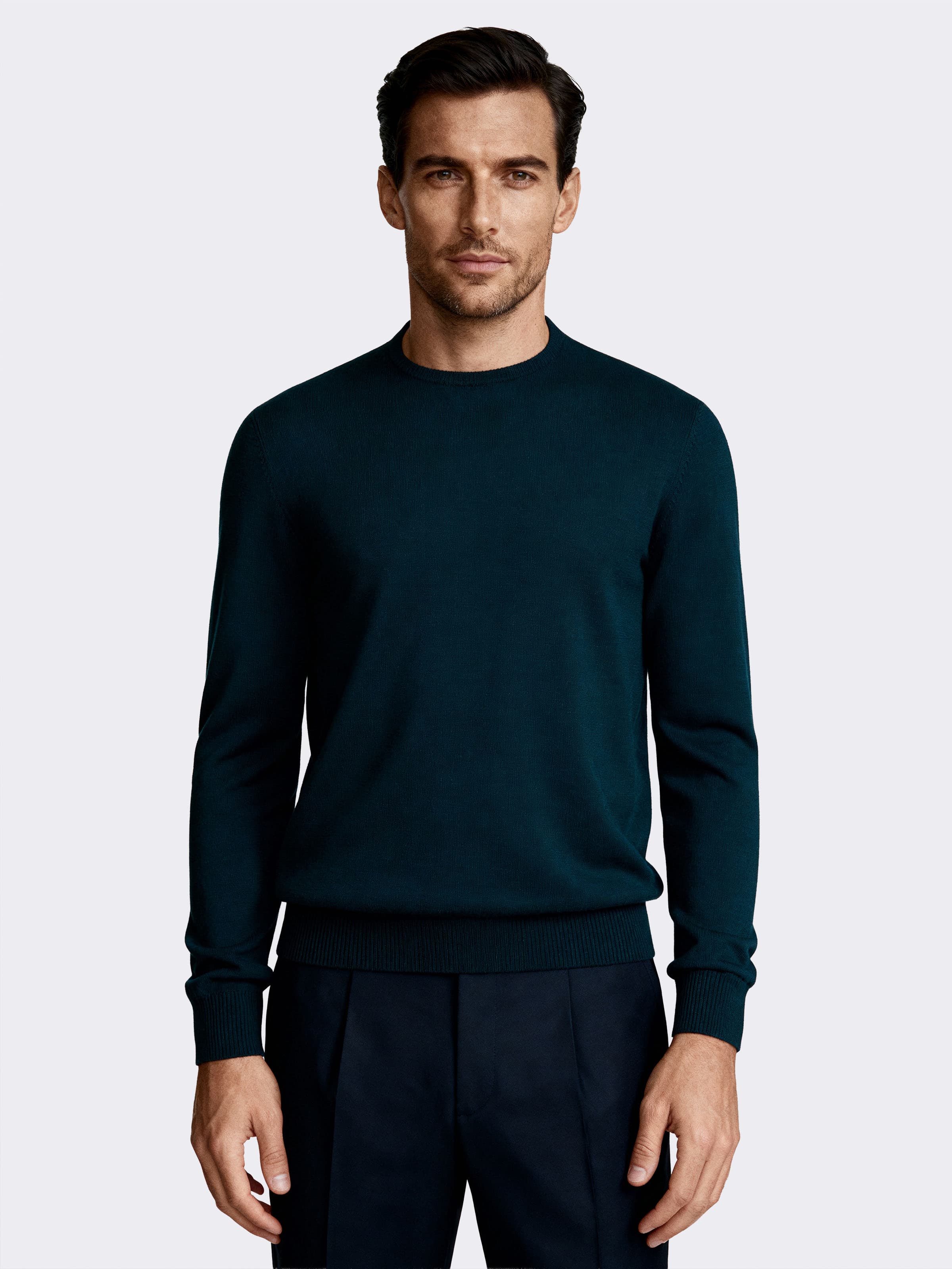 Maglia Girocollo Uomo Lana Merino 100% - Made in Italy