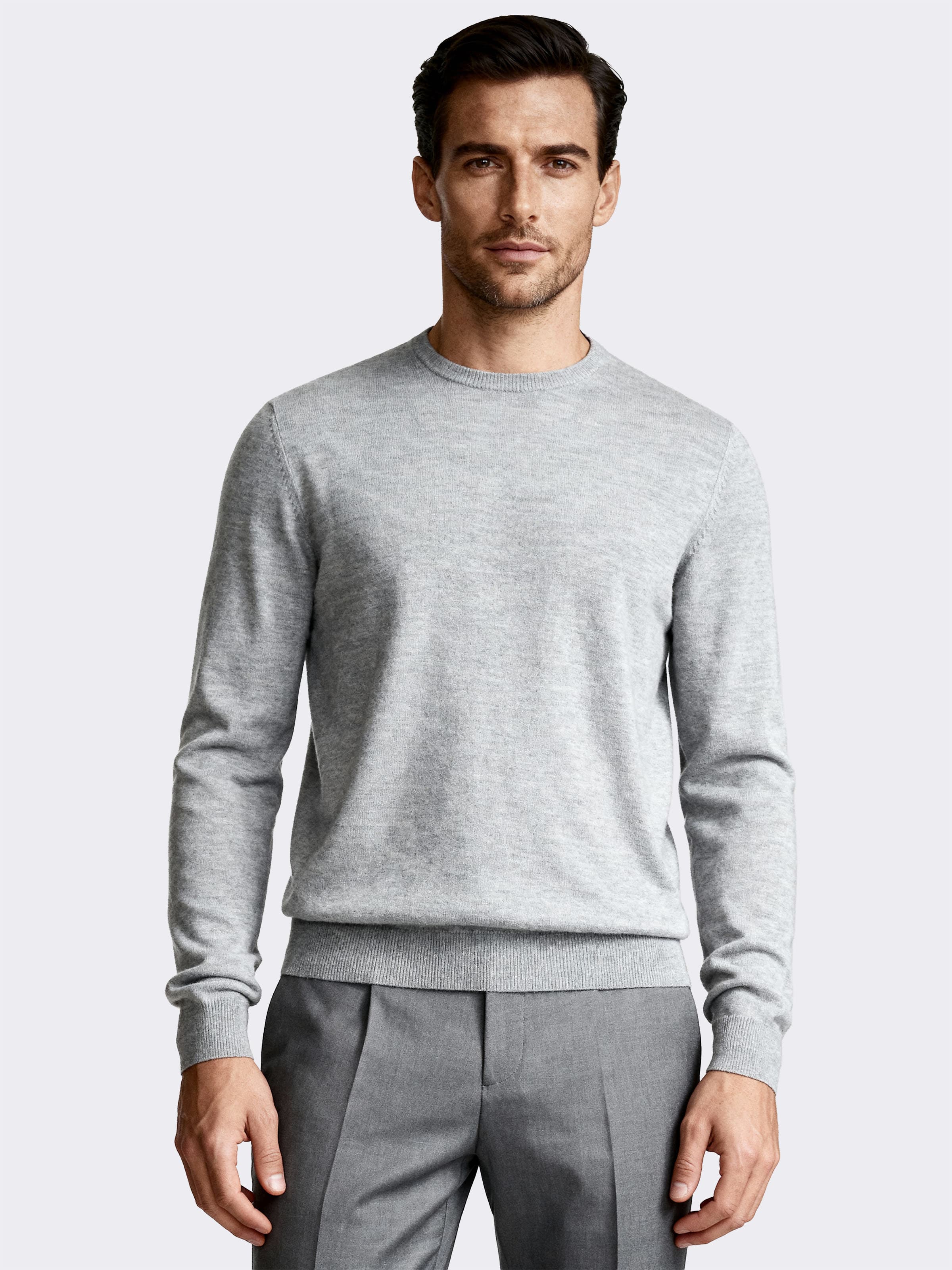 Maglia Girocollo Uomo Lana Merino 100% - Made in Italy - Image 1