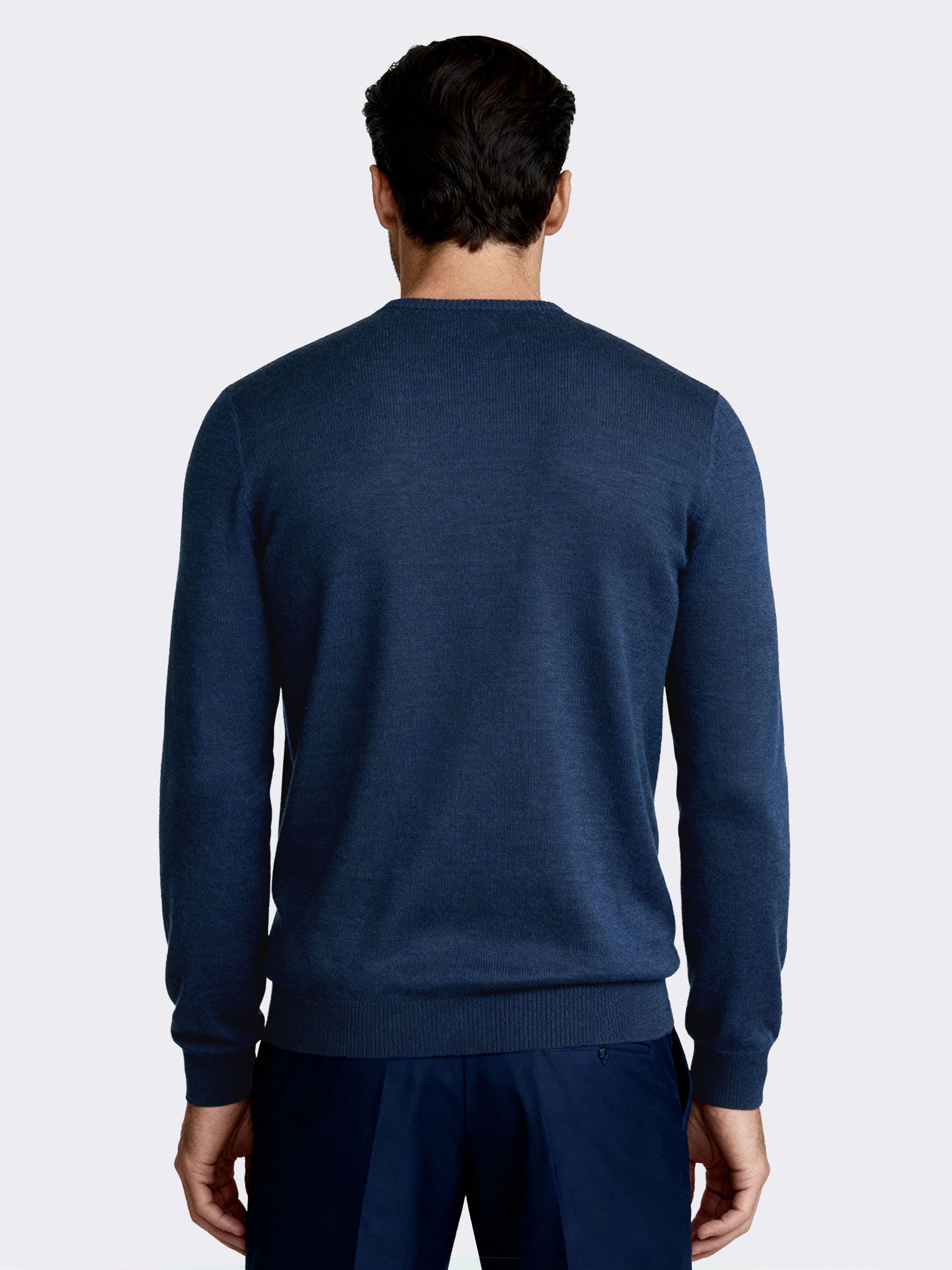 Maglia Scollo a v Uomo manica Lunga in 100% Lana Merino - Image 2
