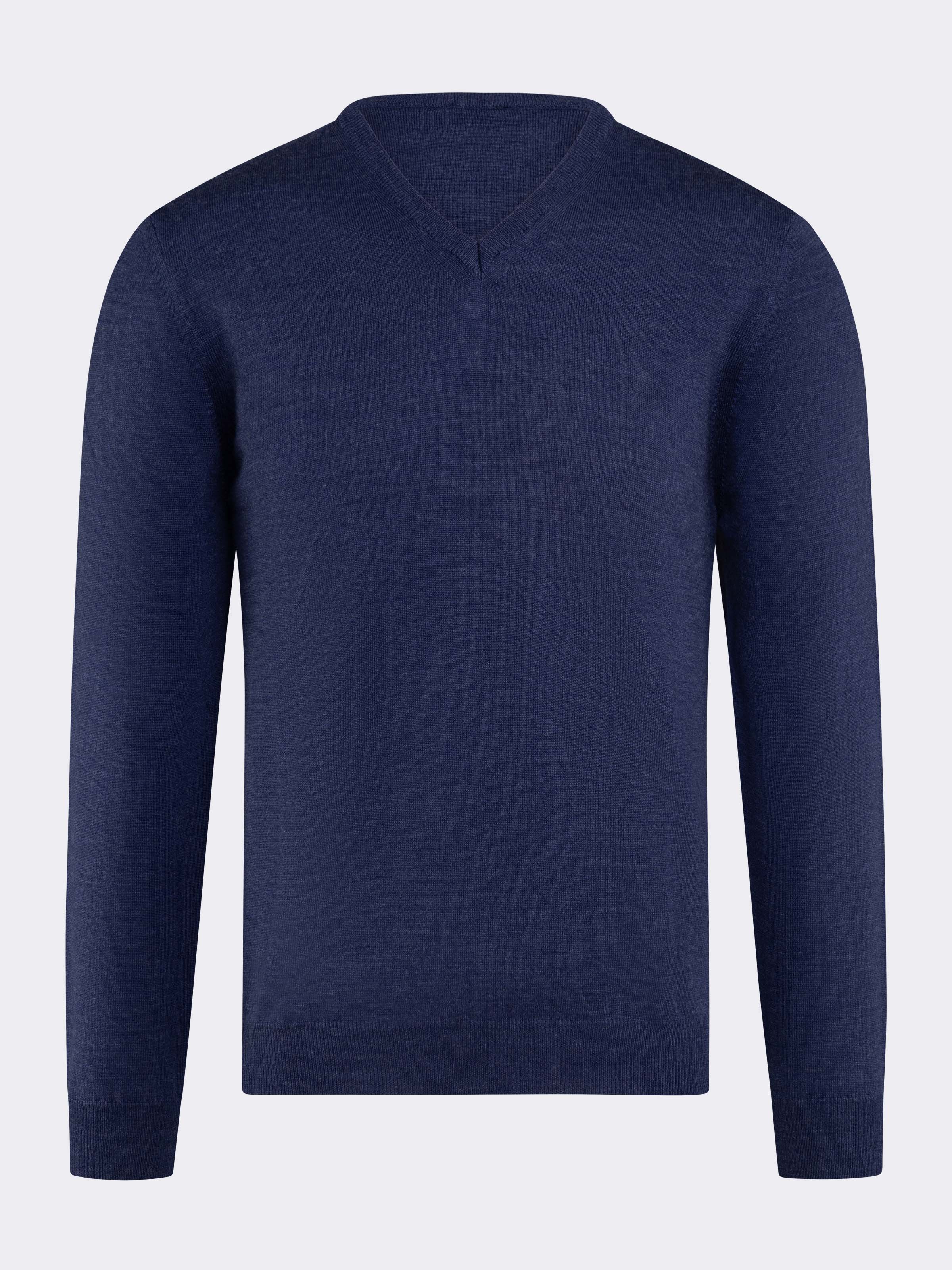 Maglia Scollo a v Uomo manica Lunga in 100% Lana Merino - Image 4