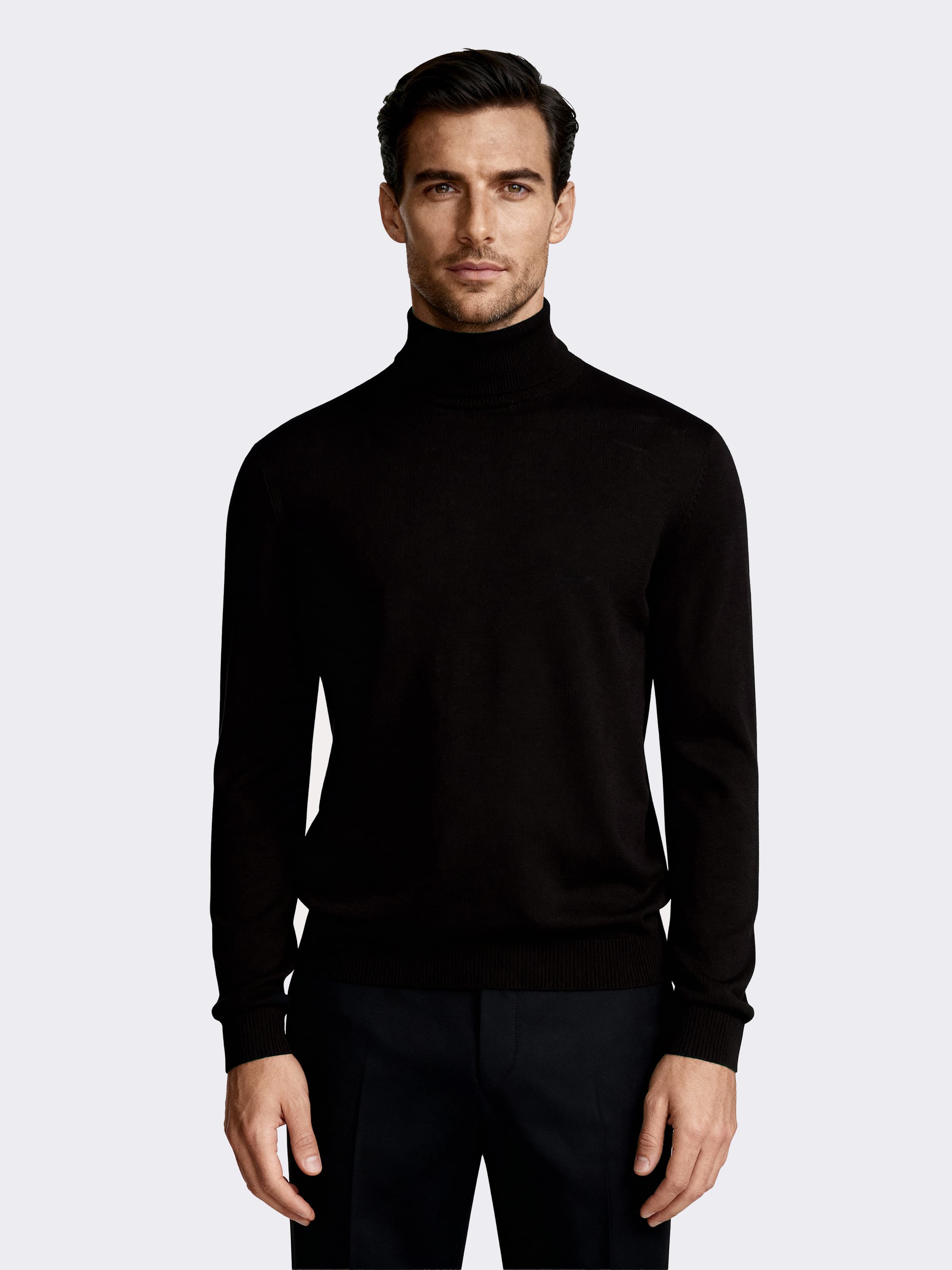 Dolcevita uomo manica lunga in 100% Lana Merino - Image 1