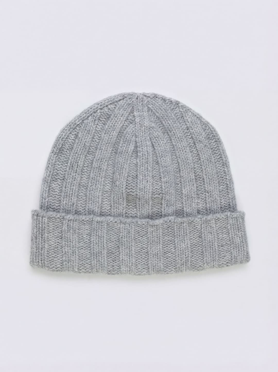 Cappello Berretto in Lana 100% a Coste Larghe con Risvolto