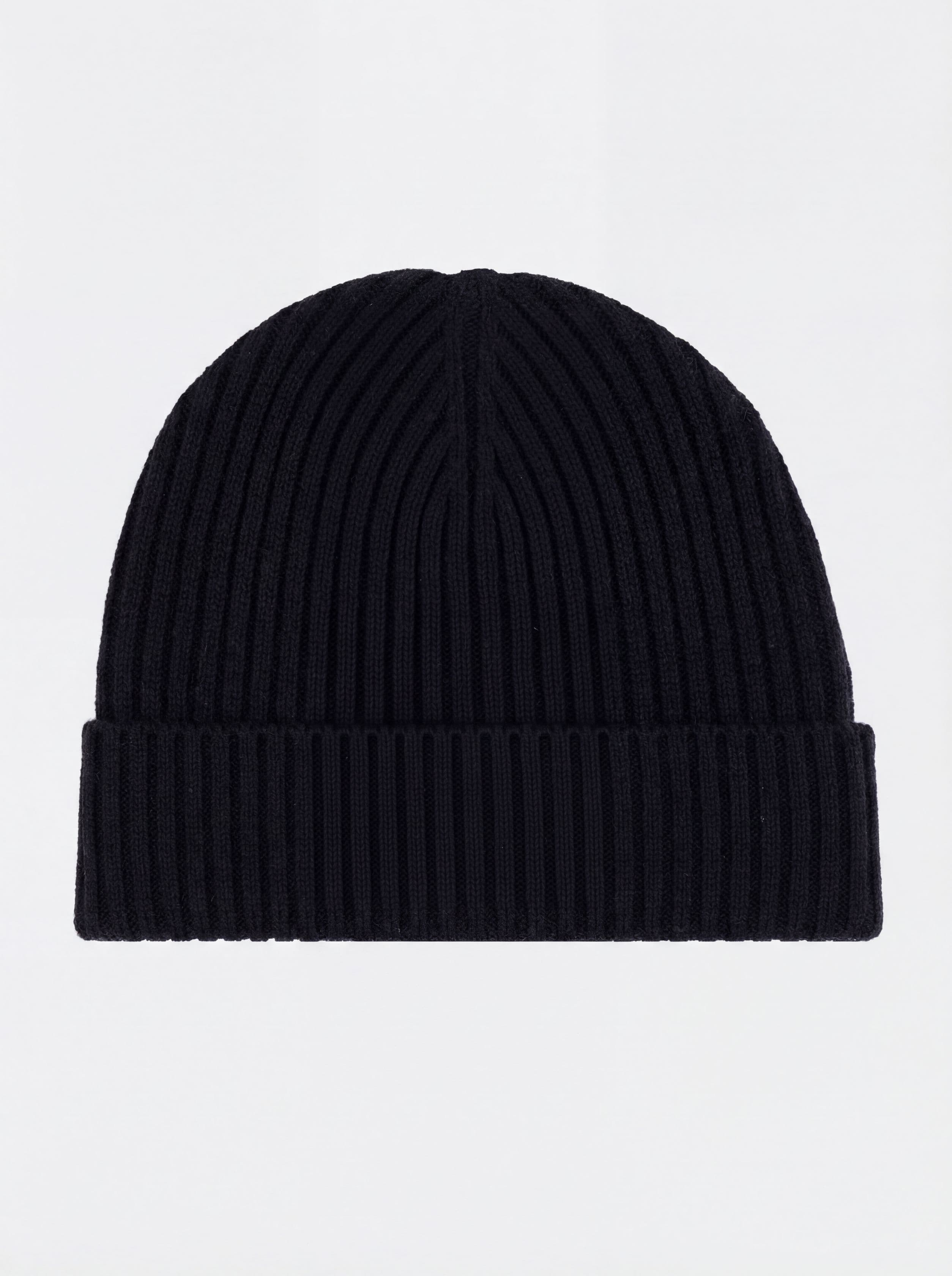 Cappello Berretto in Lana 100% a Costine con Risvolto - Image 1