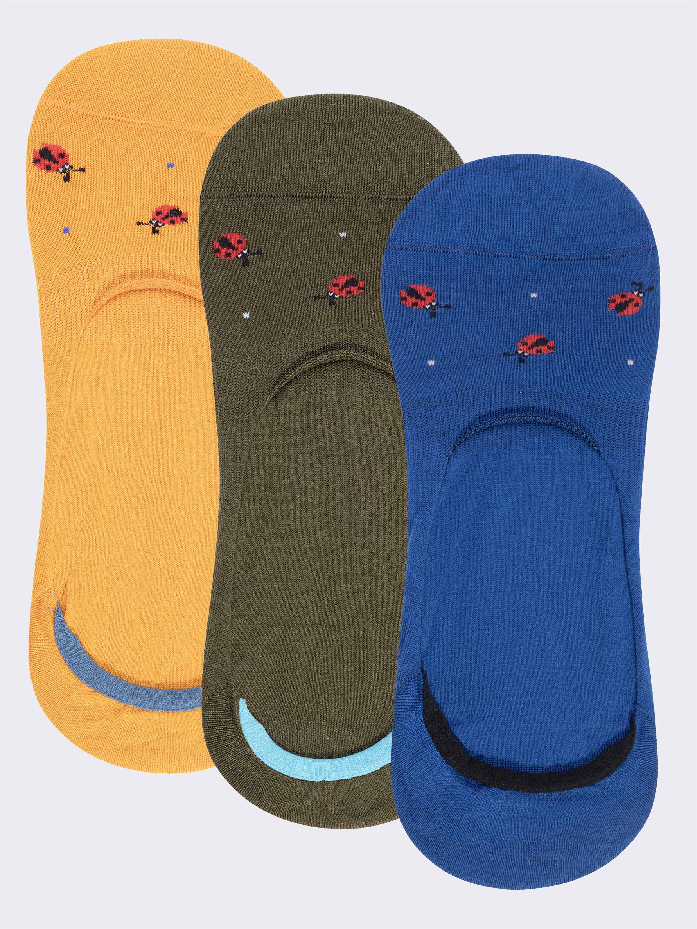 3 Paia di fantasmini uomo fantasia in fresco Cotone - Image 1