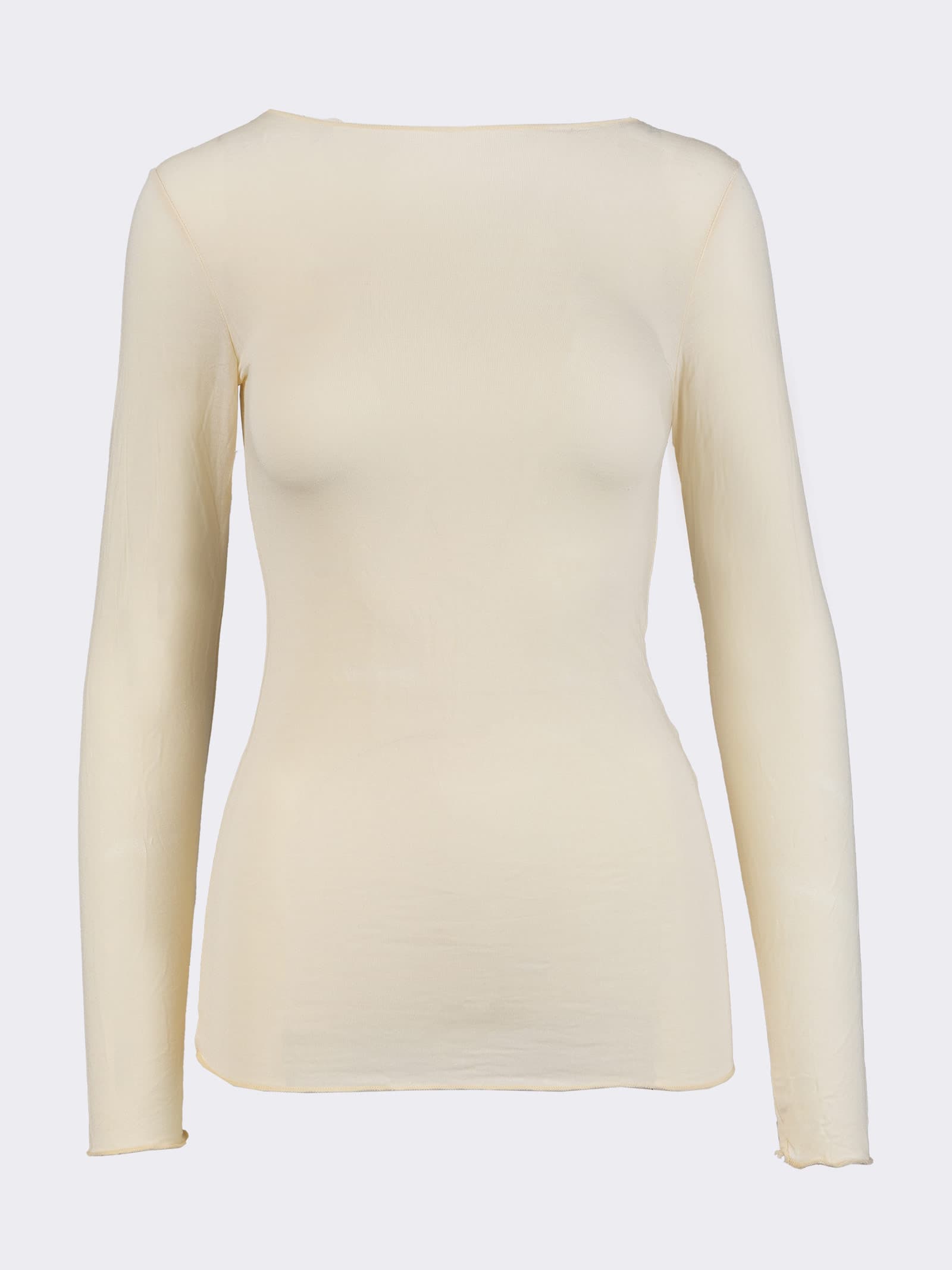 Maglia Intima Donna Manica Lunga in Cashmere & Modal Collo Barchetta - Elegante e Calda - Image 2