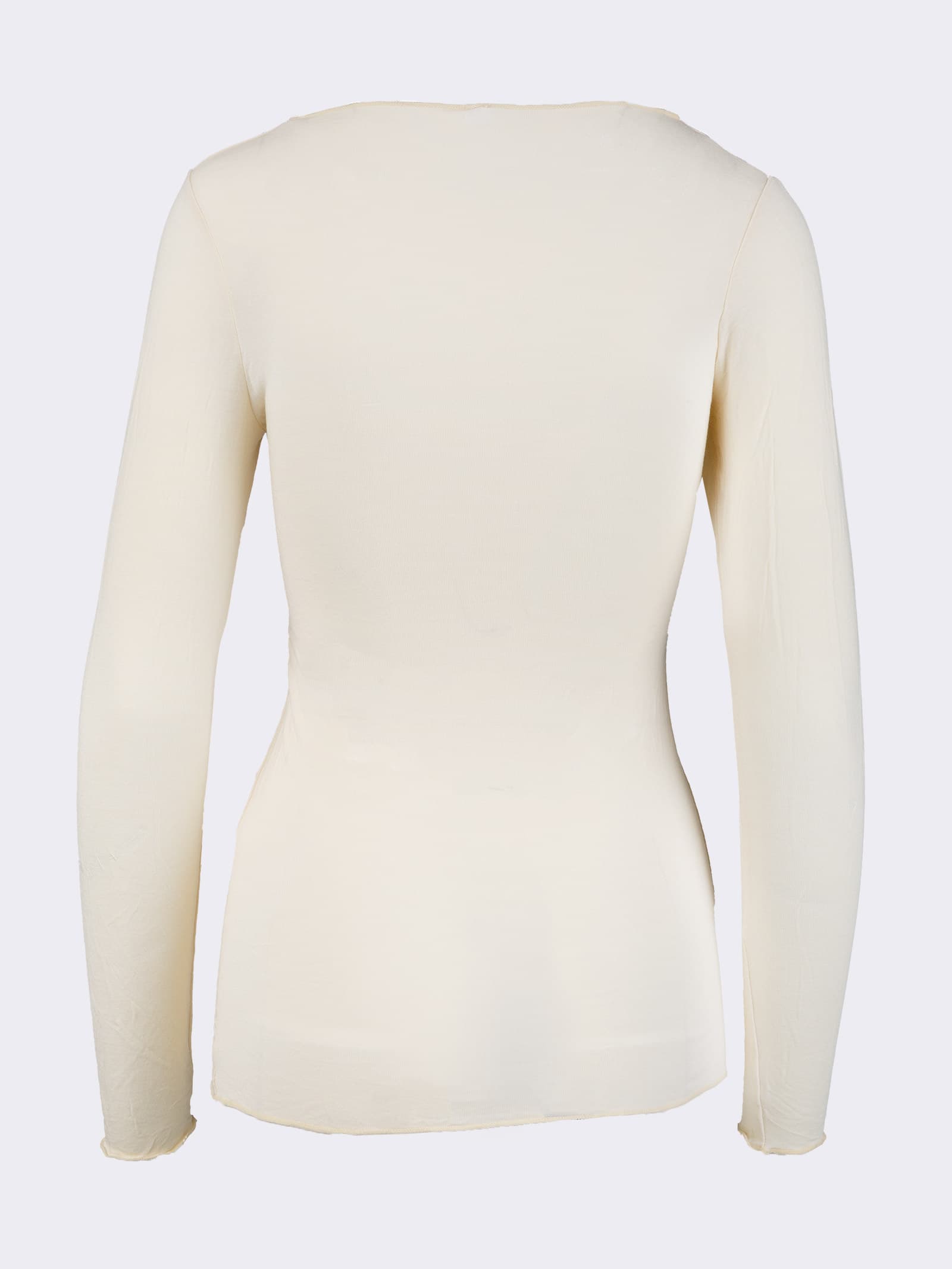 Maglia Intima Donna Manica Lunga in Cashmere & Modal Collo Barchetta - Elegante e Calda - Image 3