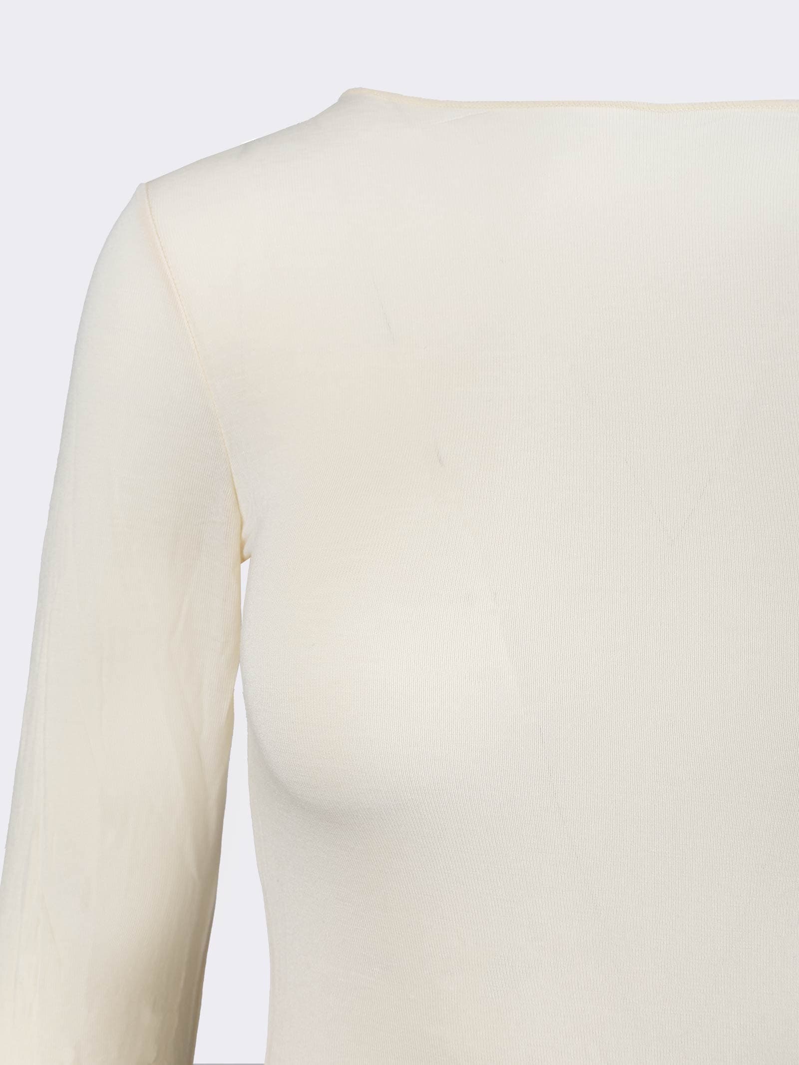 Maglia Intima Donna Manica Lunga in Cashmere & Modal Collo Barchetta - Elegante e Calda - Image 4