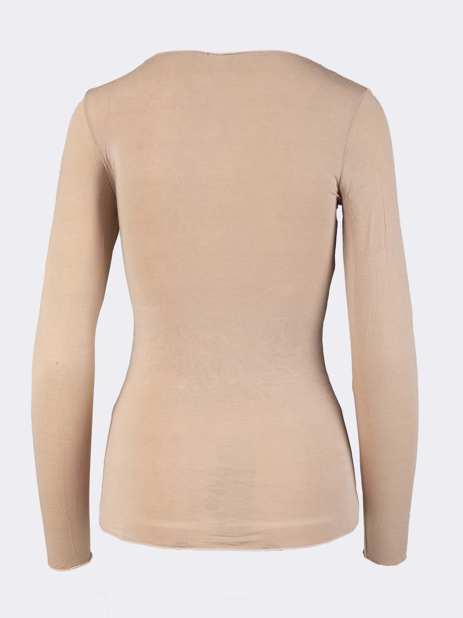 Maglia Intima Donna Manica Lunga in Cashmere & Modal Collo Barchetta - Elegante e Calda - Image 2