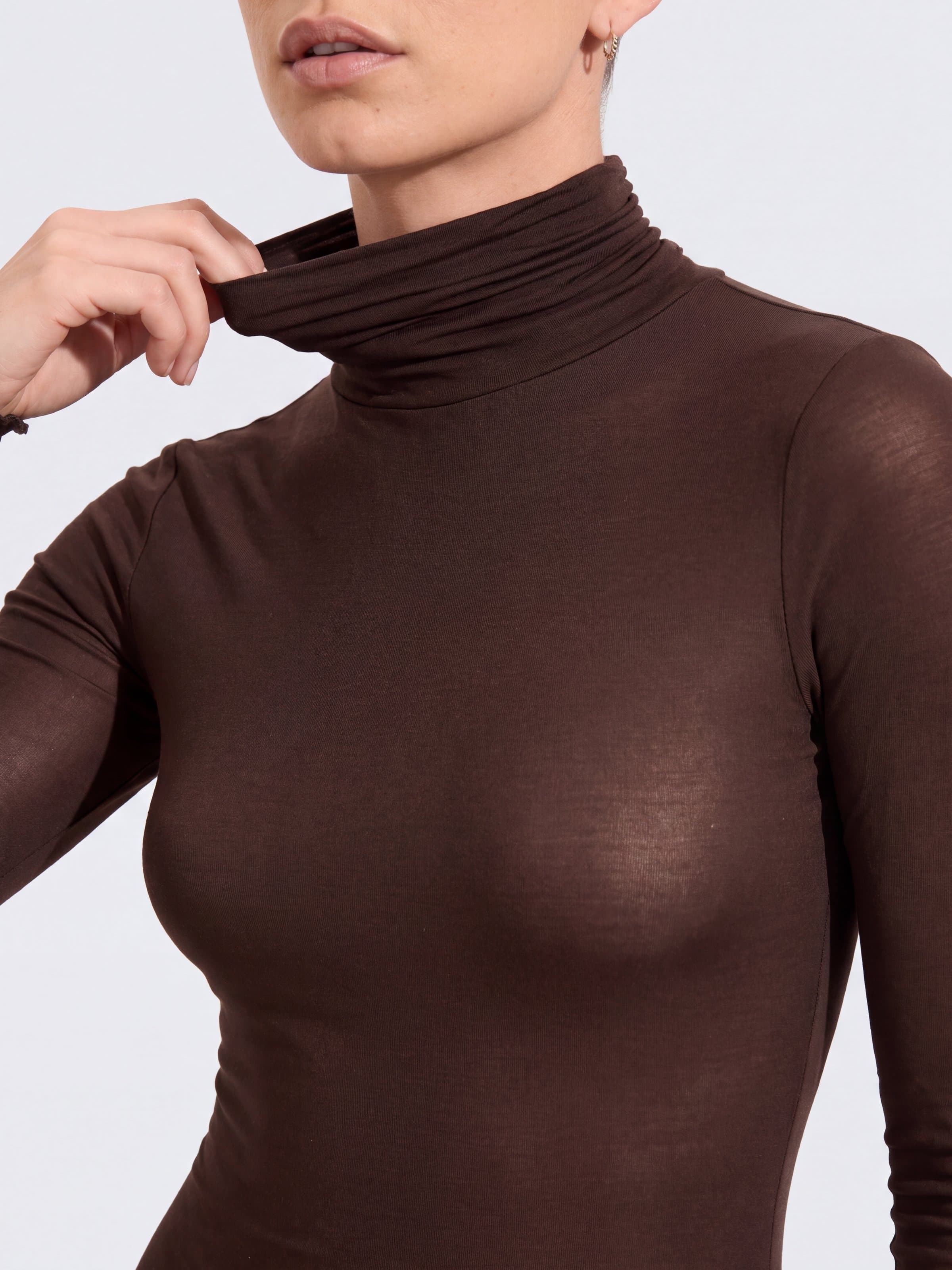 Maglia Donna Collo Dolcevita in Cashmere & Modal Manica Lunga - Intimo Elegante e Caldo - Image 3