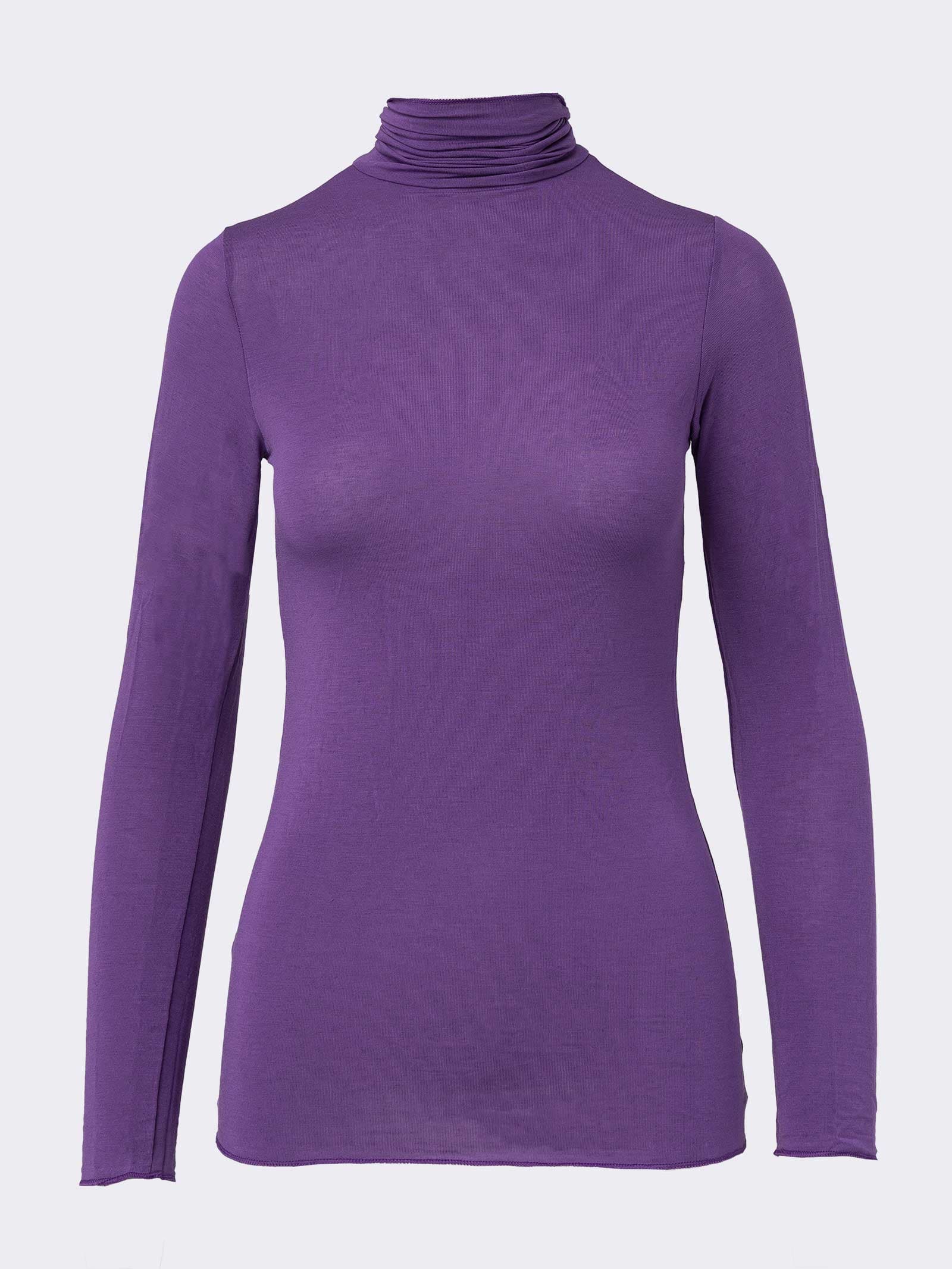 Maglia Donna Collo Dolcevita in Cashmere Modal Manica Lunga