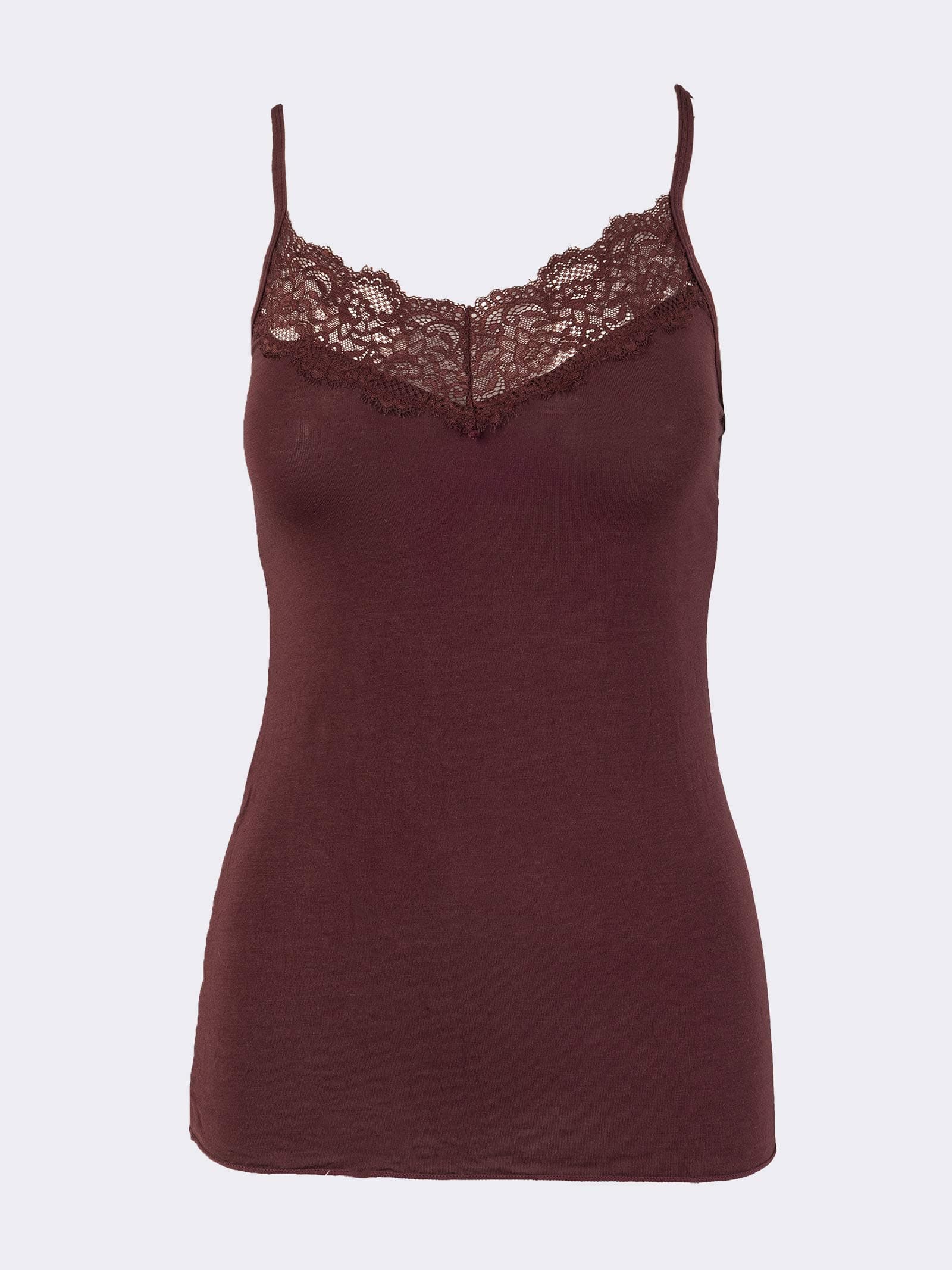 Canotta Donna Cashmere & Modal con Pizzo - Intimo Elegante e Caldo - Image 1