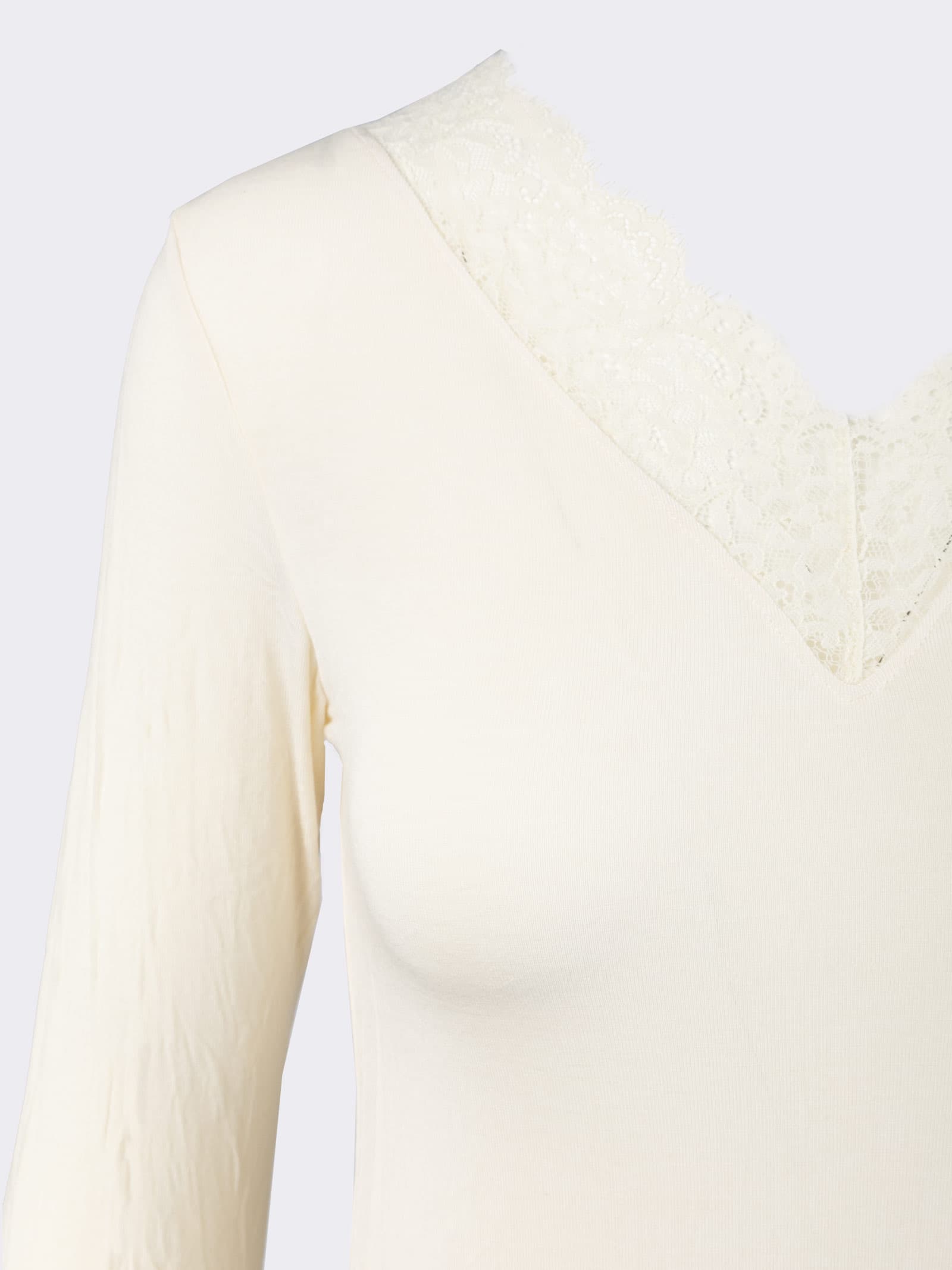 Maglia Donna con Cashmere e Pizzo Manica Lunga - Intima Elegante e Calda fullscreen 12