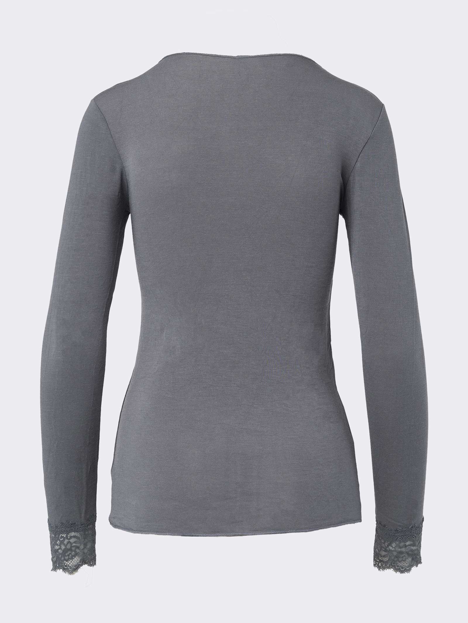 Maglia Donna con Cashmere e Pizzo Manica Lunga - Intima Elegante e Calda - Image 24