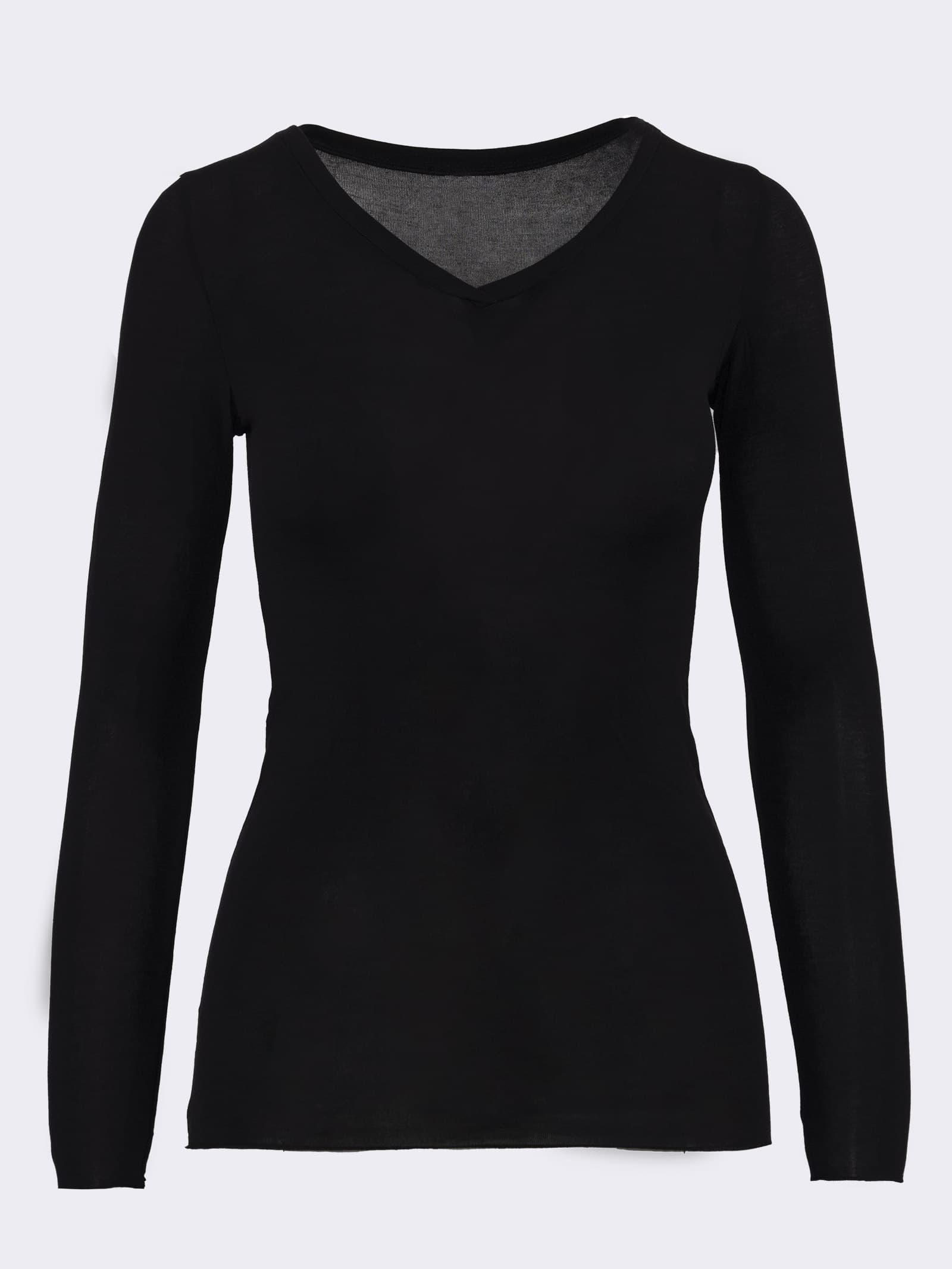 Maglia Intima Donna Manica Lunga Collo v Premium - Elegante e Confortevole - Image 2