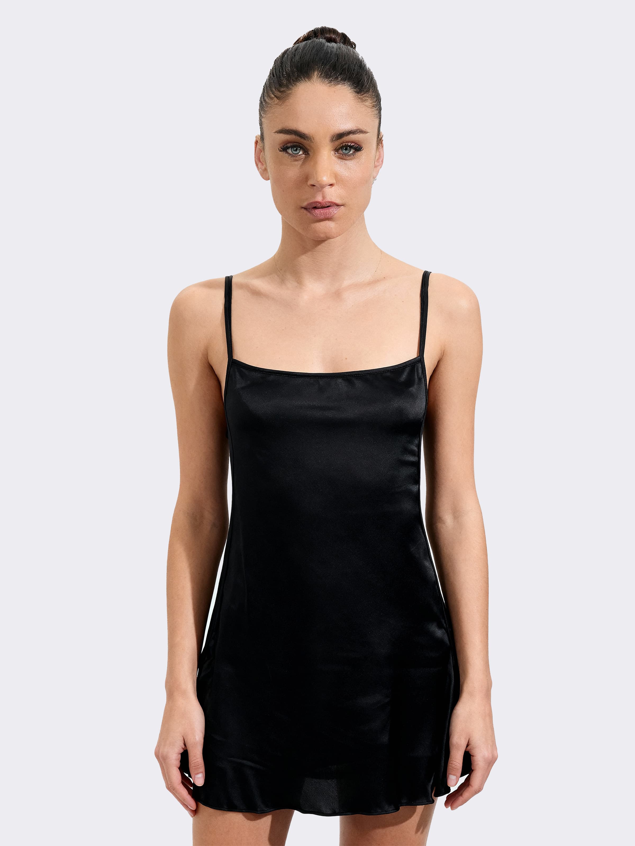 Babydoll Donna Effetto Seta Tinta Unita - Intimo - Image 1