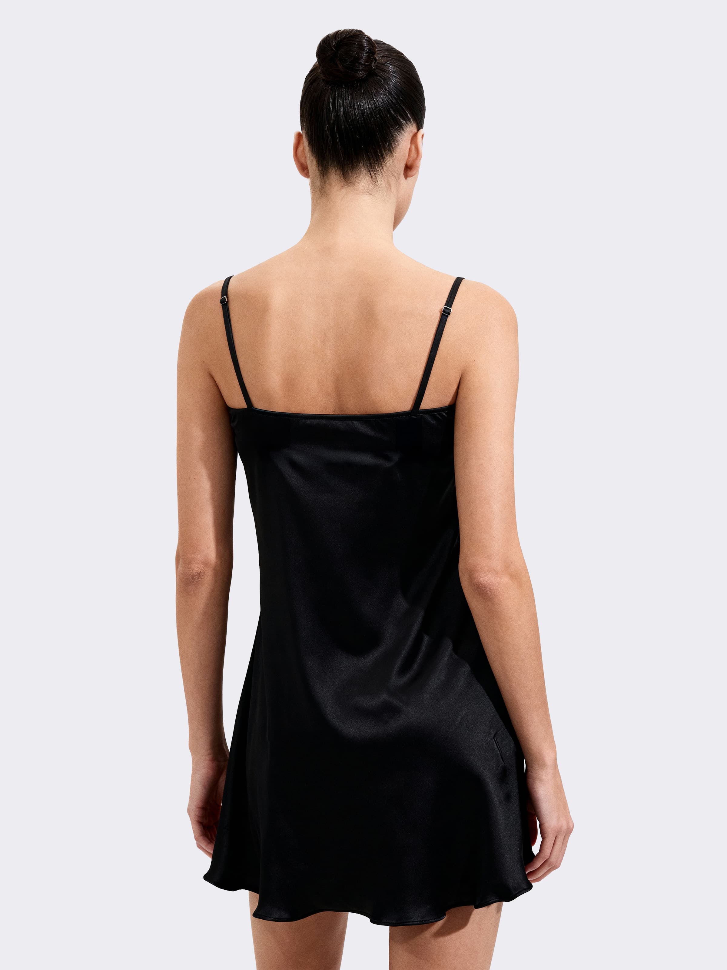 Babydoll Donna Effetto Seta Tinta Unita - Intimo - Image 2