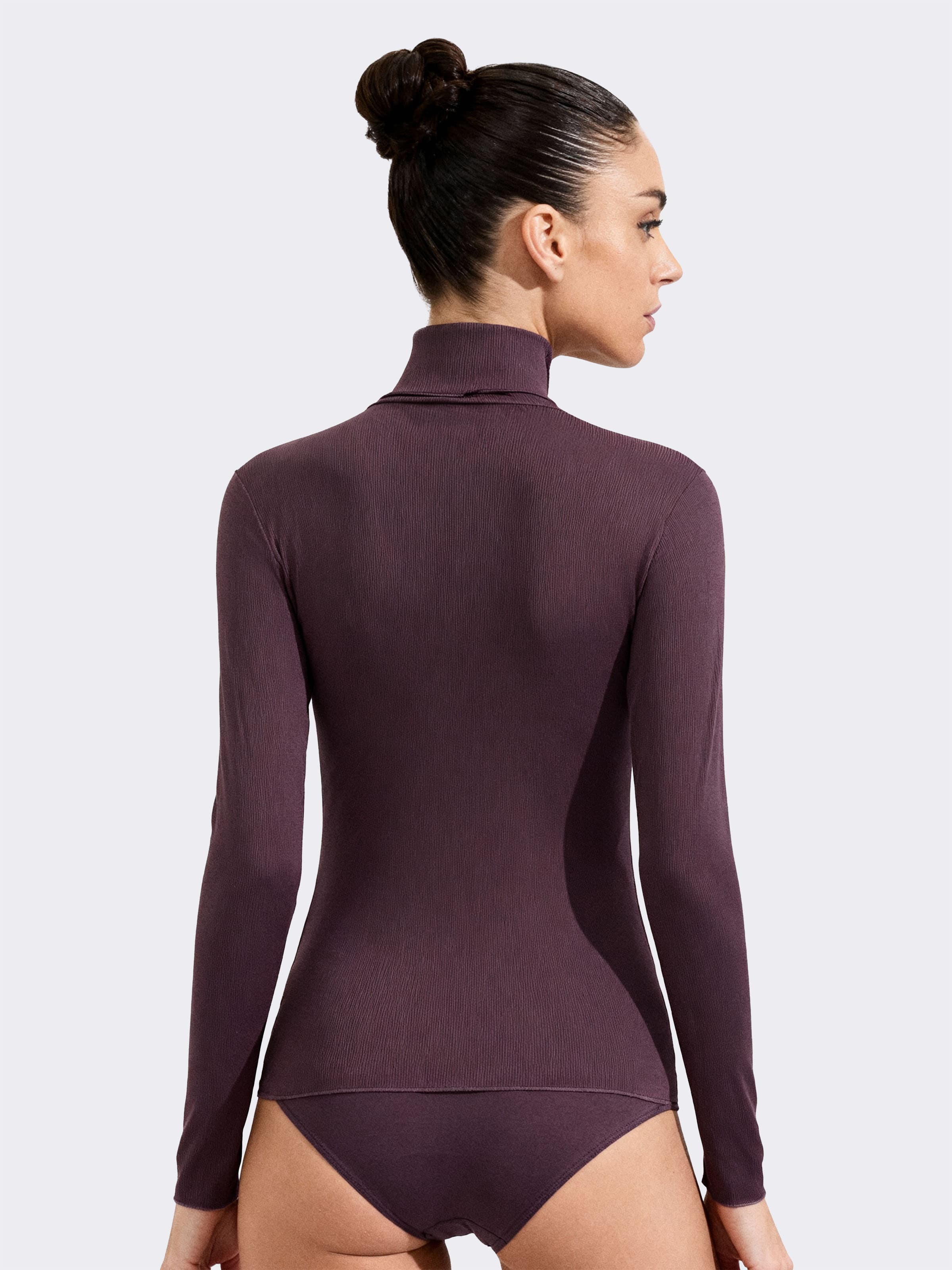 Maglia Intima Dolcevita Donna Manica Lunga a costina in Cashmere & Modal - Elegante e Calda - Image 2