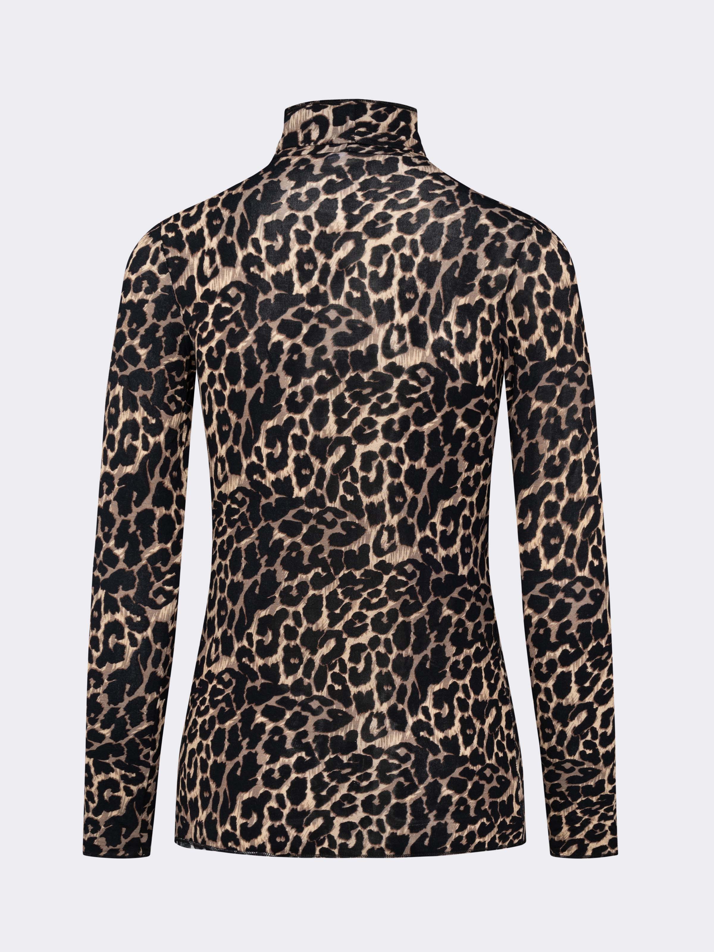 Maglia Intima Dolcevita Donna Manica Lunga in Cashmere & Modal Animalier - Calda - Image 5