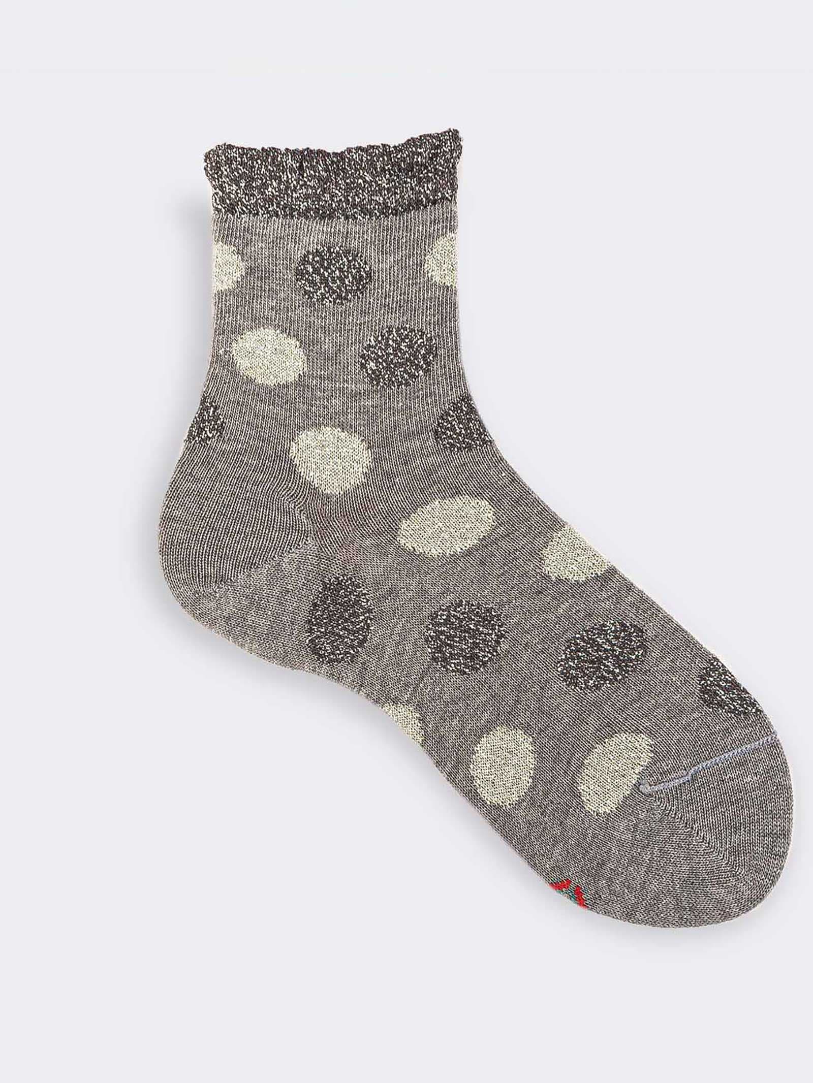Calzini Bambina a Pois in Caldo Cotone Biologico - Calze Corte Fantasia - Image 1