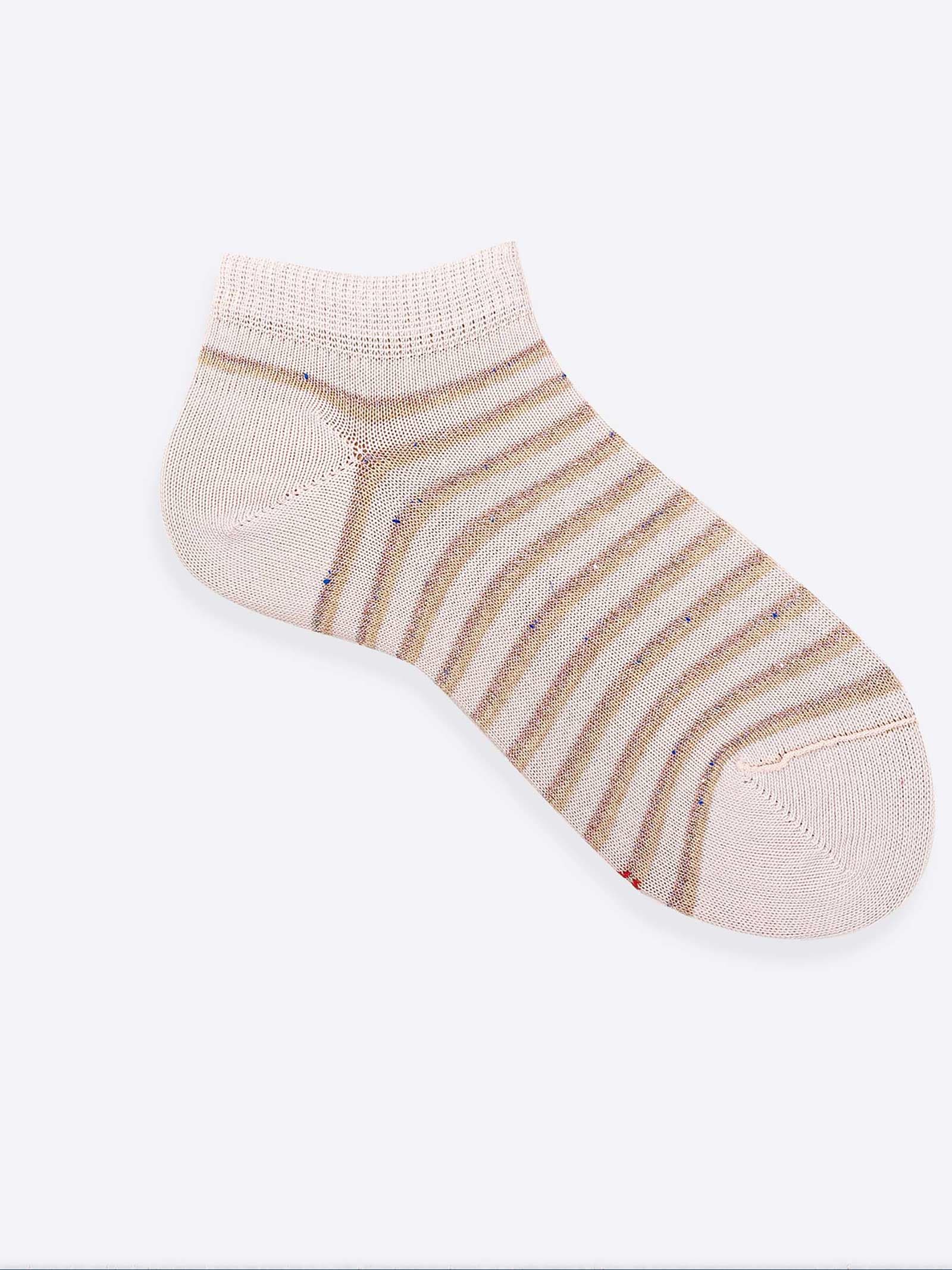 Calze Bambina alla Caviglia a Righe in Cotone bio - Image 1
