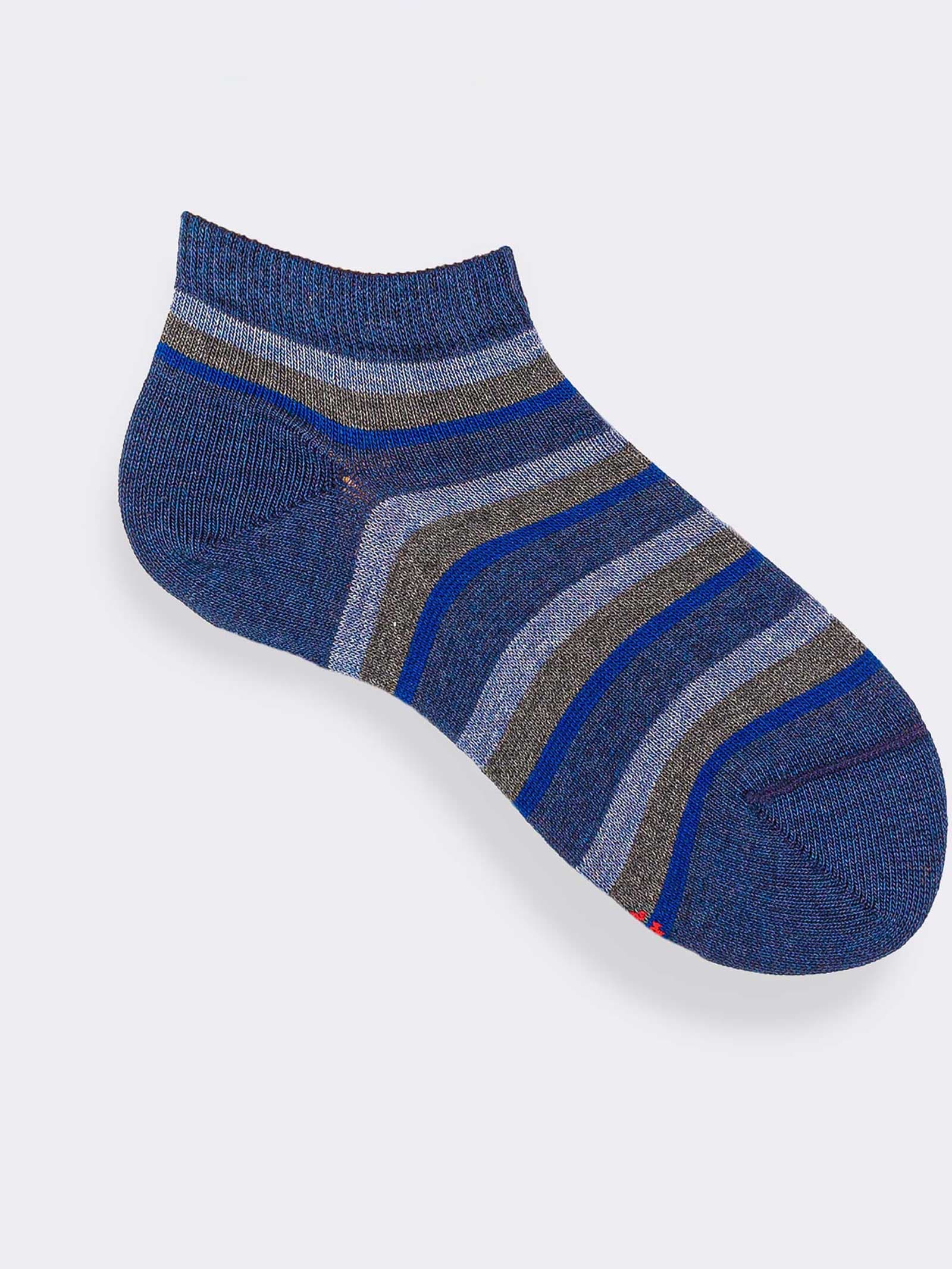Calzini a Righe Bambino in Caldo Cotone Biologico - Design Moderno - Image 1