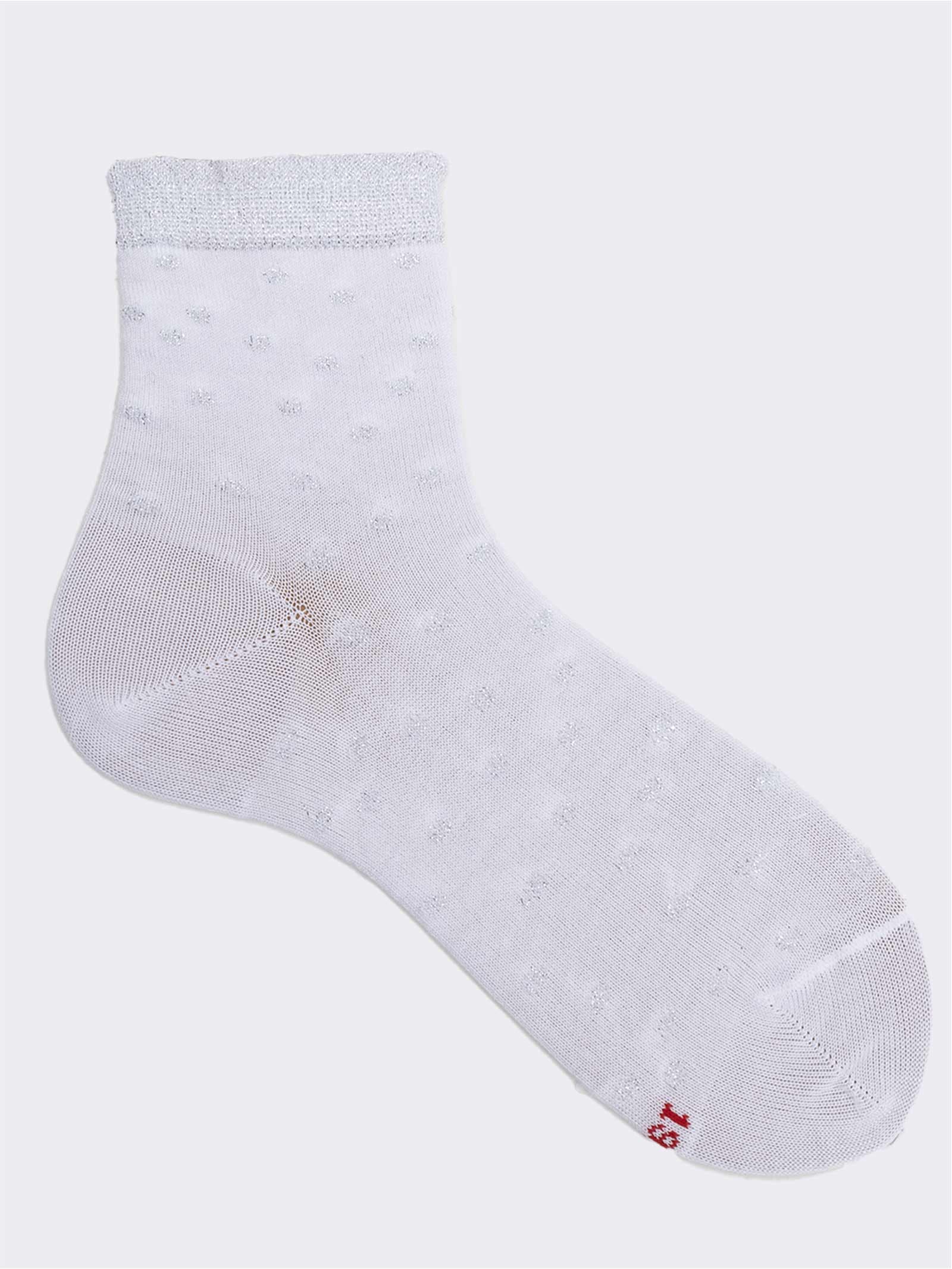 Calzini Corti Donna a Pois in Fresco Cotone - Design Elegante - Image 2