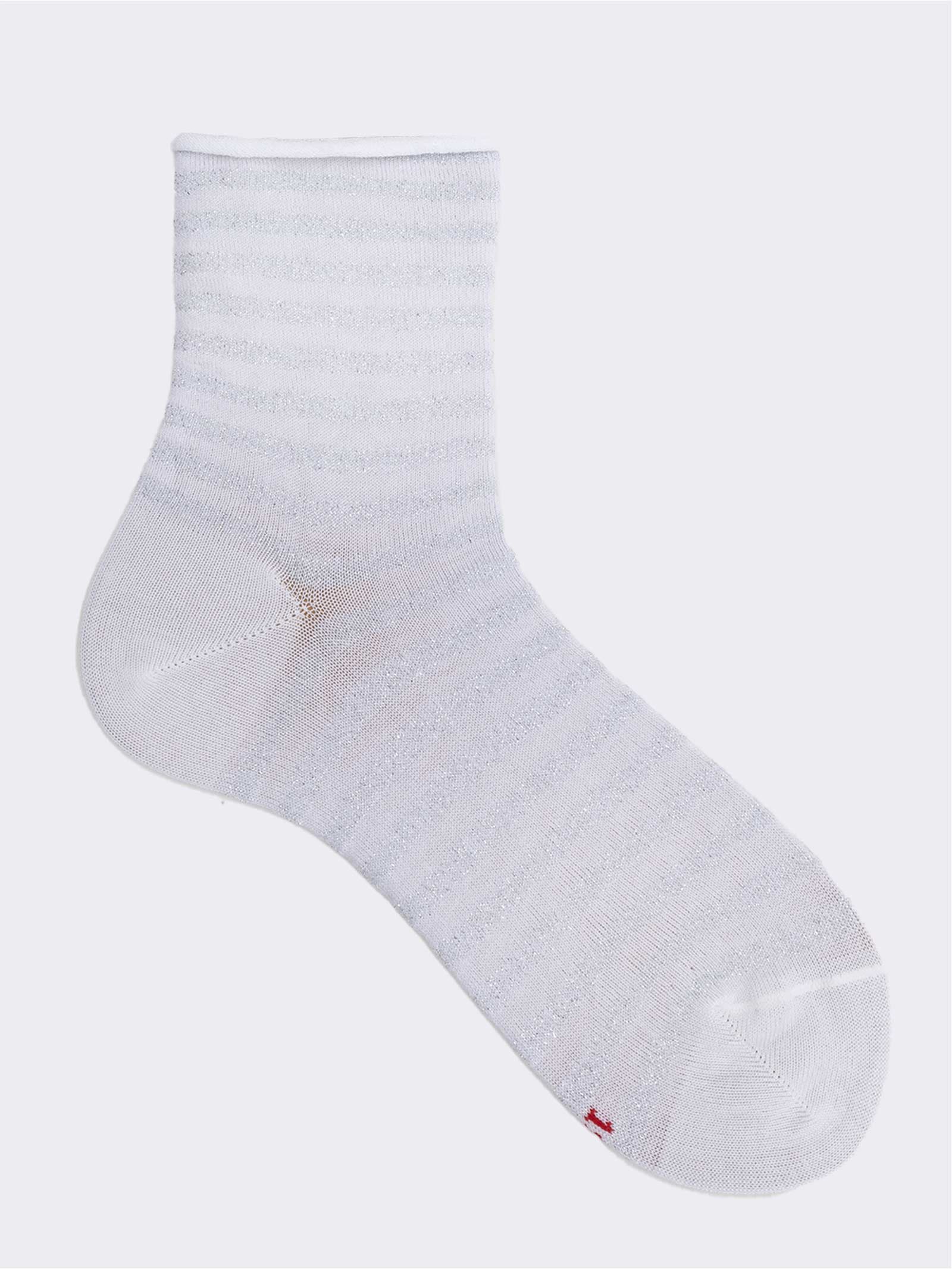 Calzini Donna Estivi a Righe - Eleganti Calze alla Caviglia in Fresco Cotone - Image 1