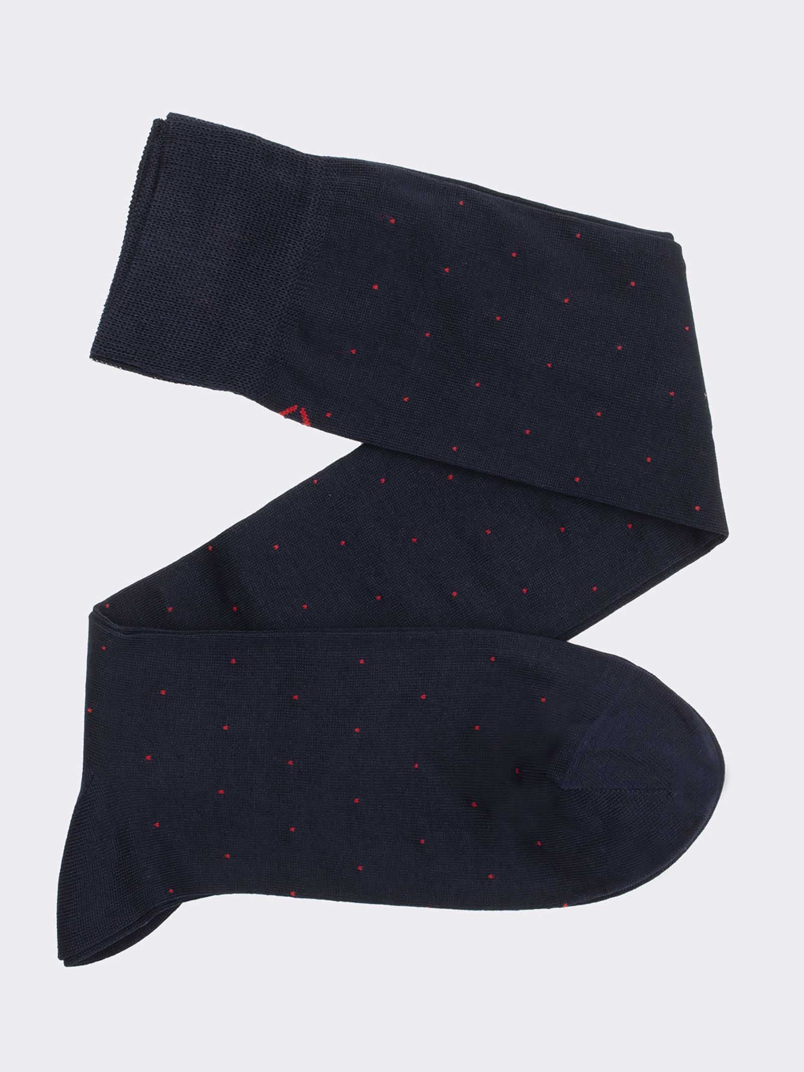 Calze Uomo Eleganti a Pois in Fresco Cotone - Fantasia Classica - Image 1