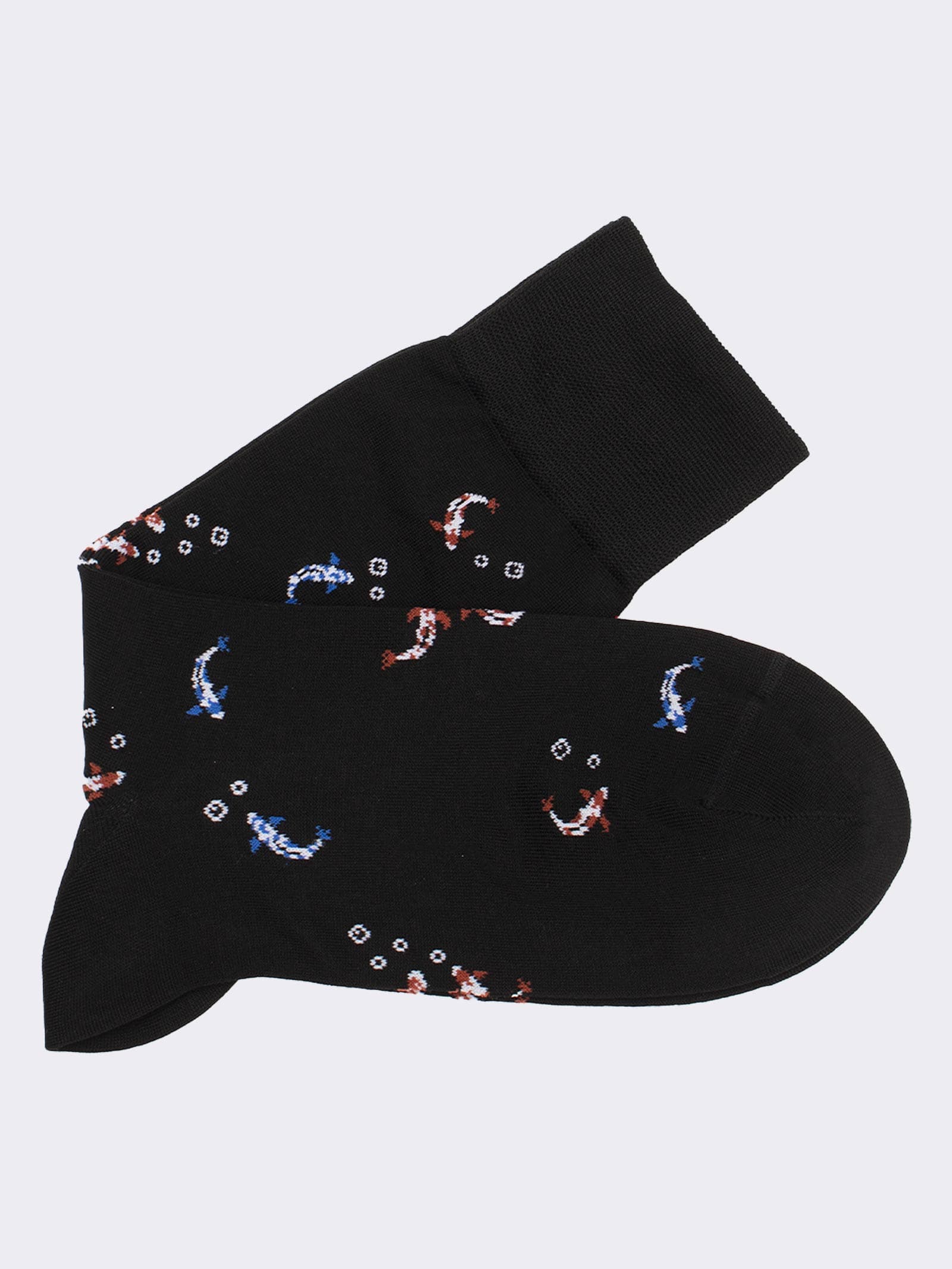 Calze Corte Uomo Fantasia in Fresco Cotone - Design Elegante - Image 1