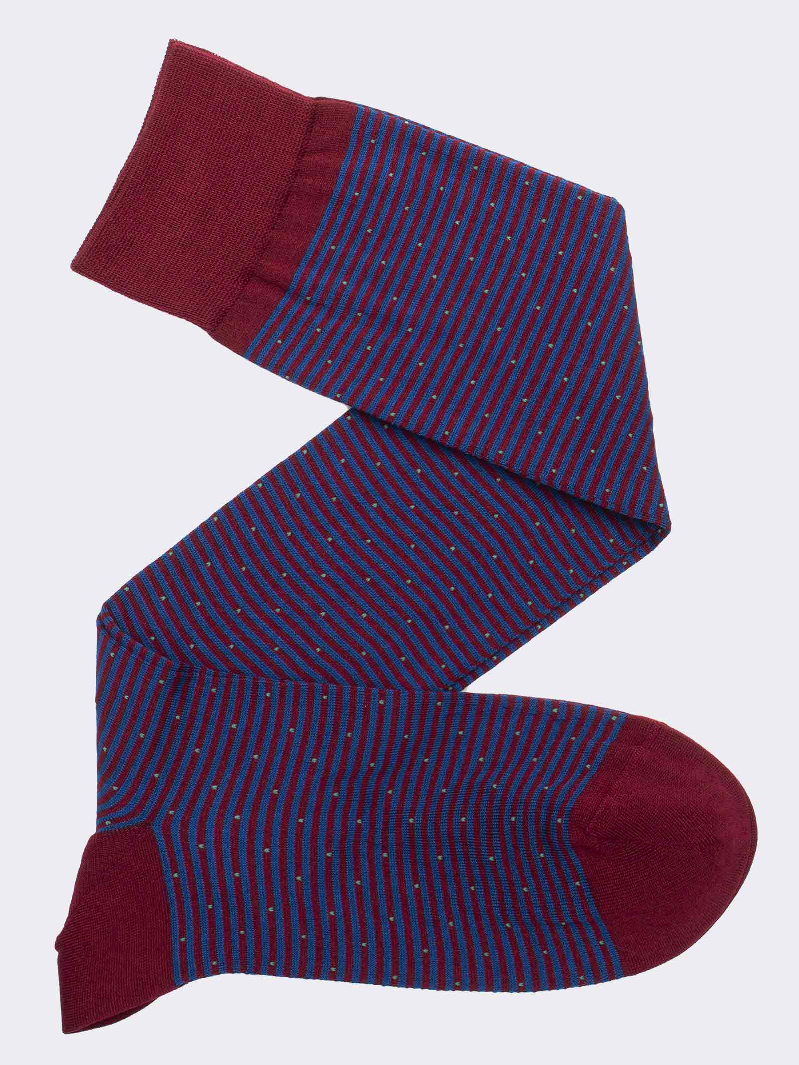 Calze Uomo Eleganti a Righe in Fresco Cotone - Image 1