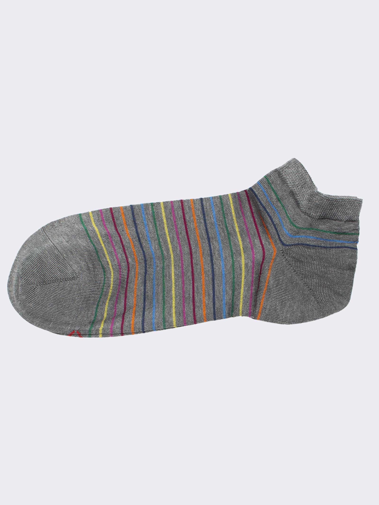 Calzini Uomo Pariscarpa a Righe - Design Vivace in Fresco Cotone - Image 1