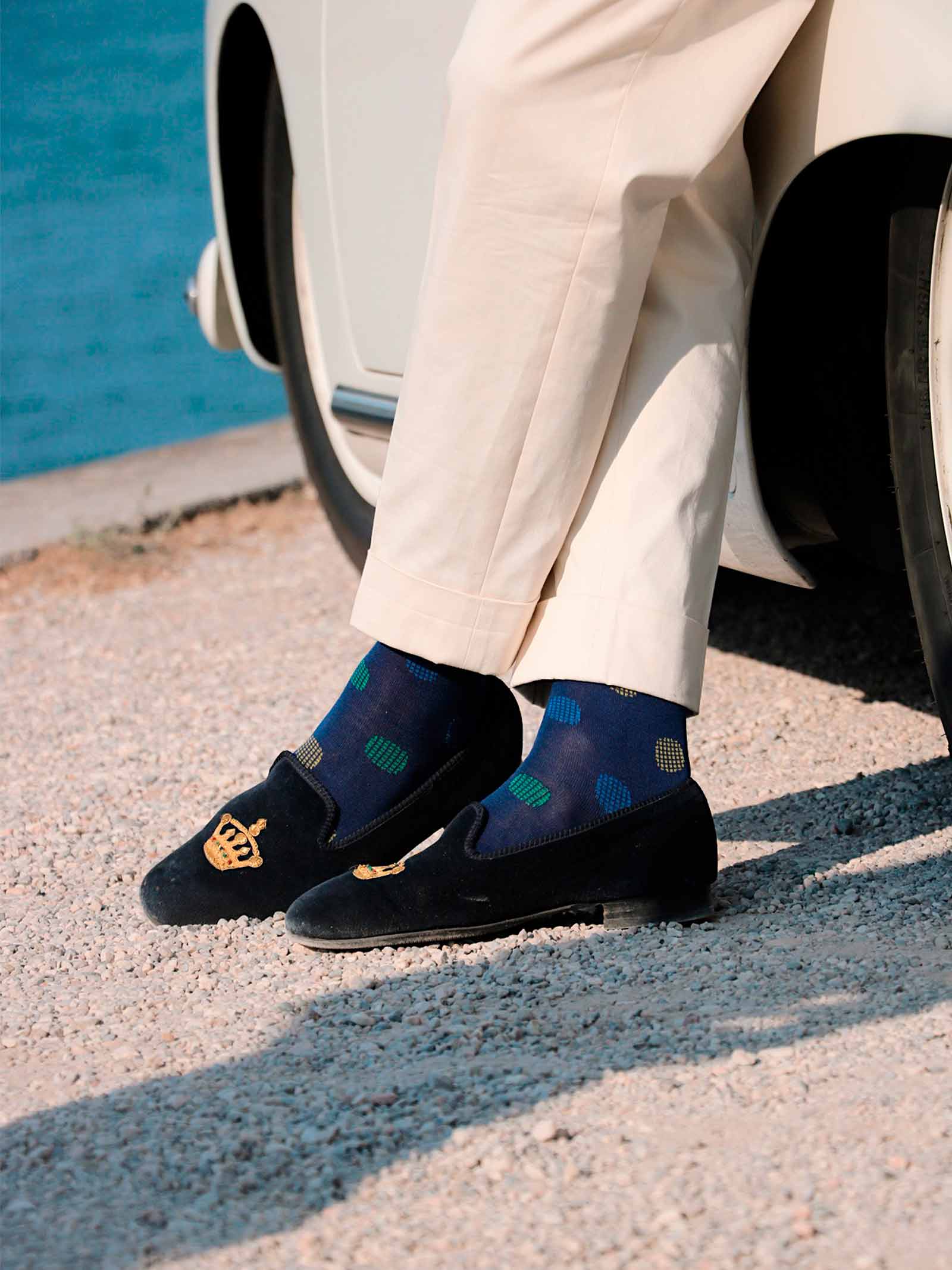 Calze Corte Uomo a Pois - Design Elegante e Casual Chic - Image 4
