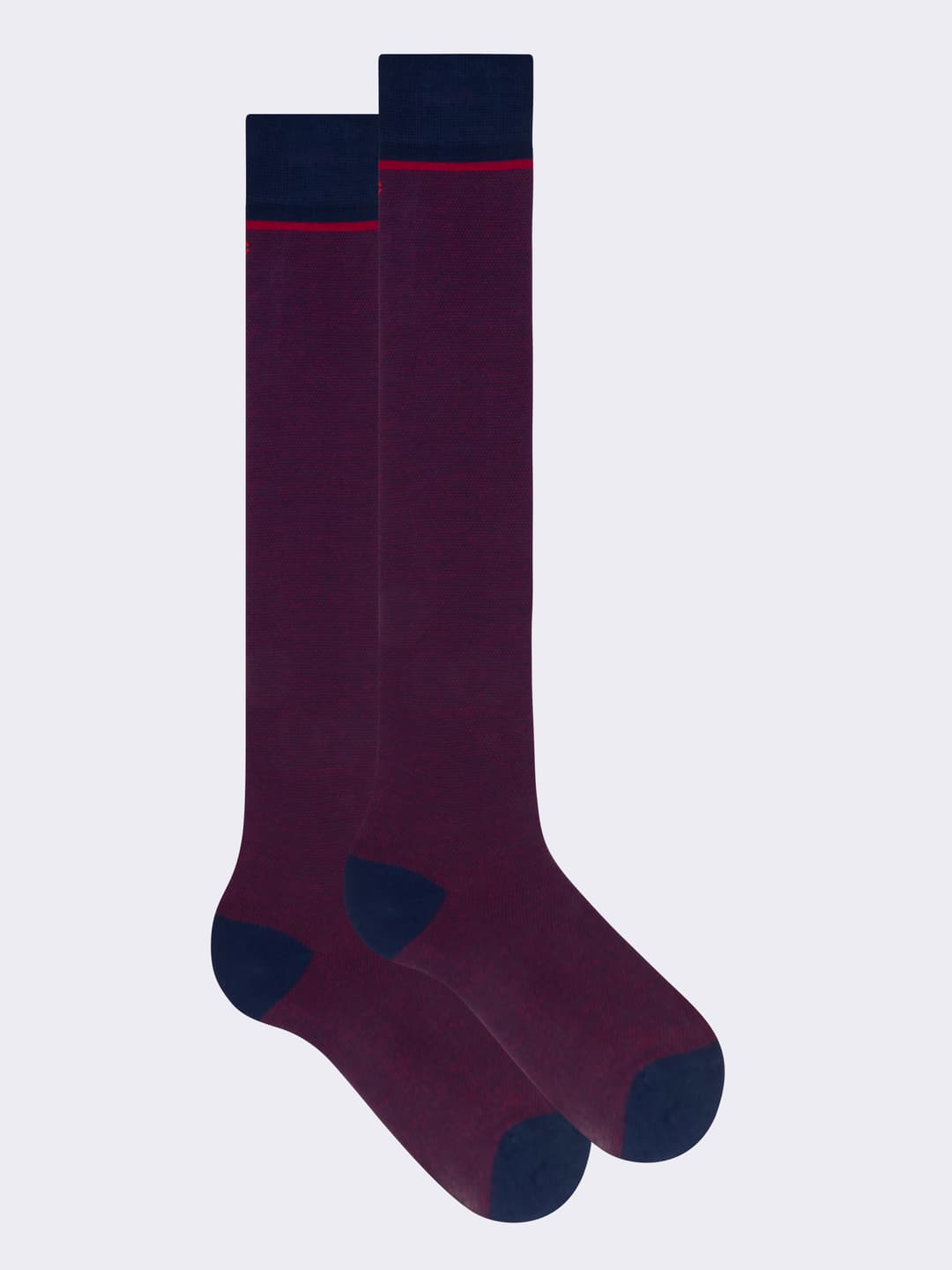 Calze Uomo Eleganti Lunghe in Fresco Cotone Fantasia Oxford